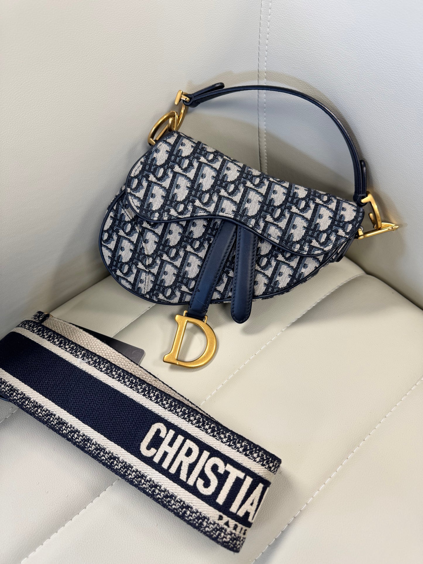 Christian Dior Oblique Mini Saddle Bag