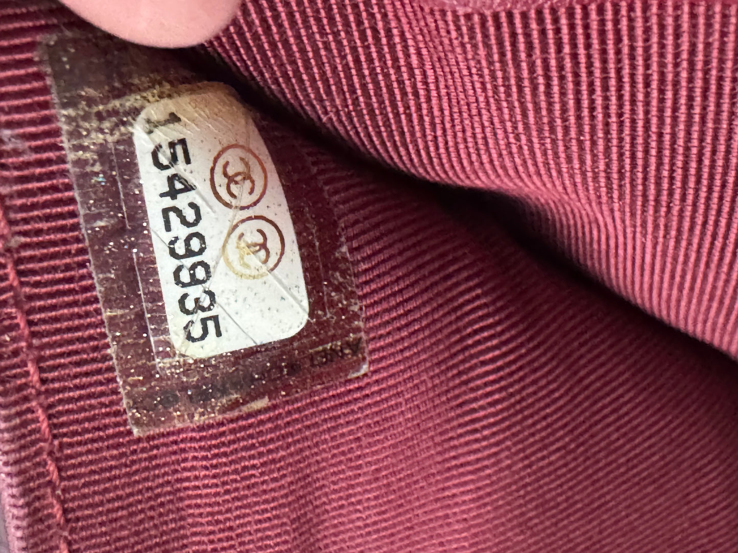 Chanel quilted caviar long wallet burgundy w/shw