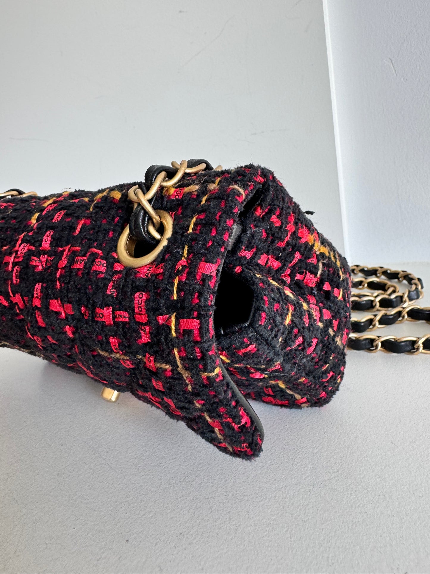 Chanel Mini Rectangular Flap Bag in multi-color tweed