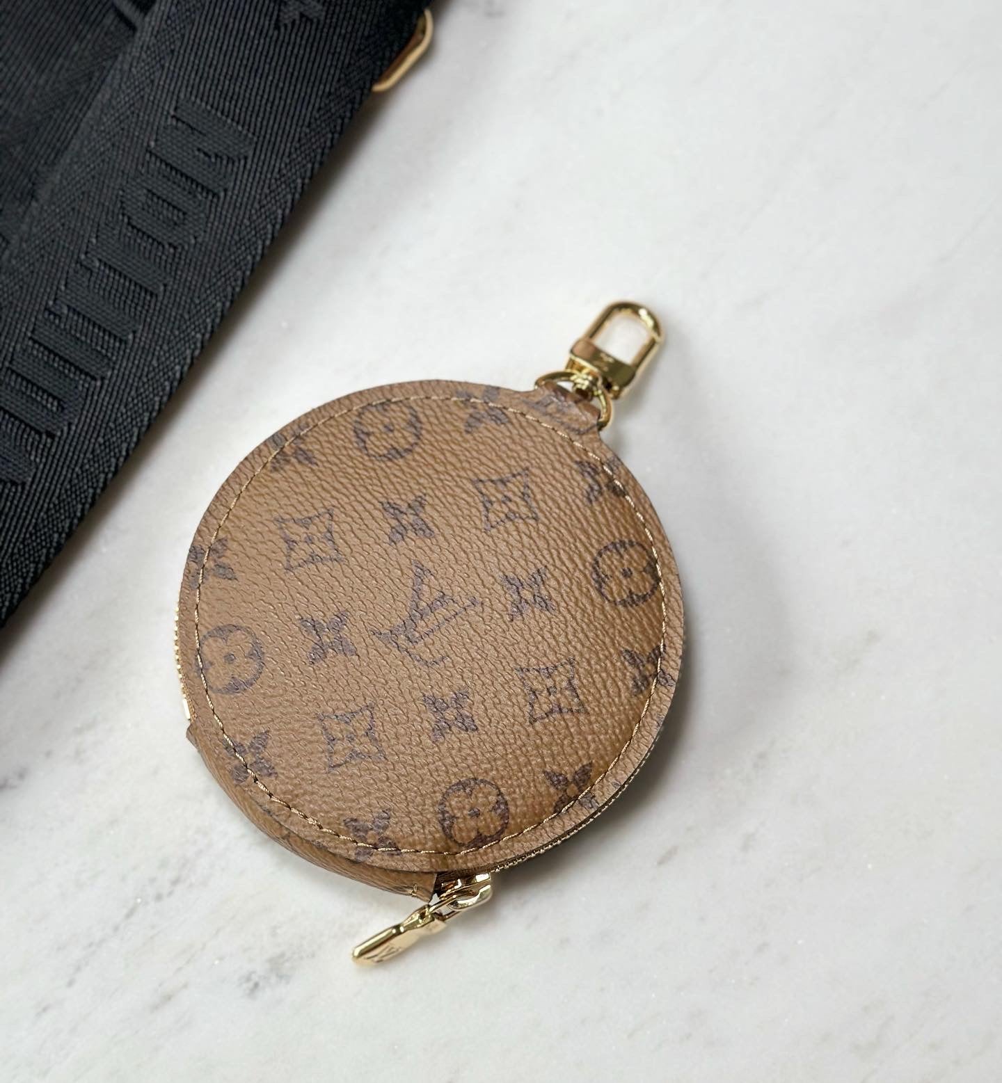 Louis Vuitton bandolier strap with coin purse