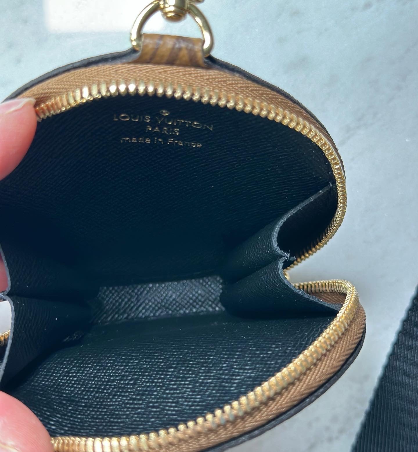Louis Vuitton bandolier strap with coin purse