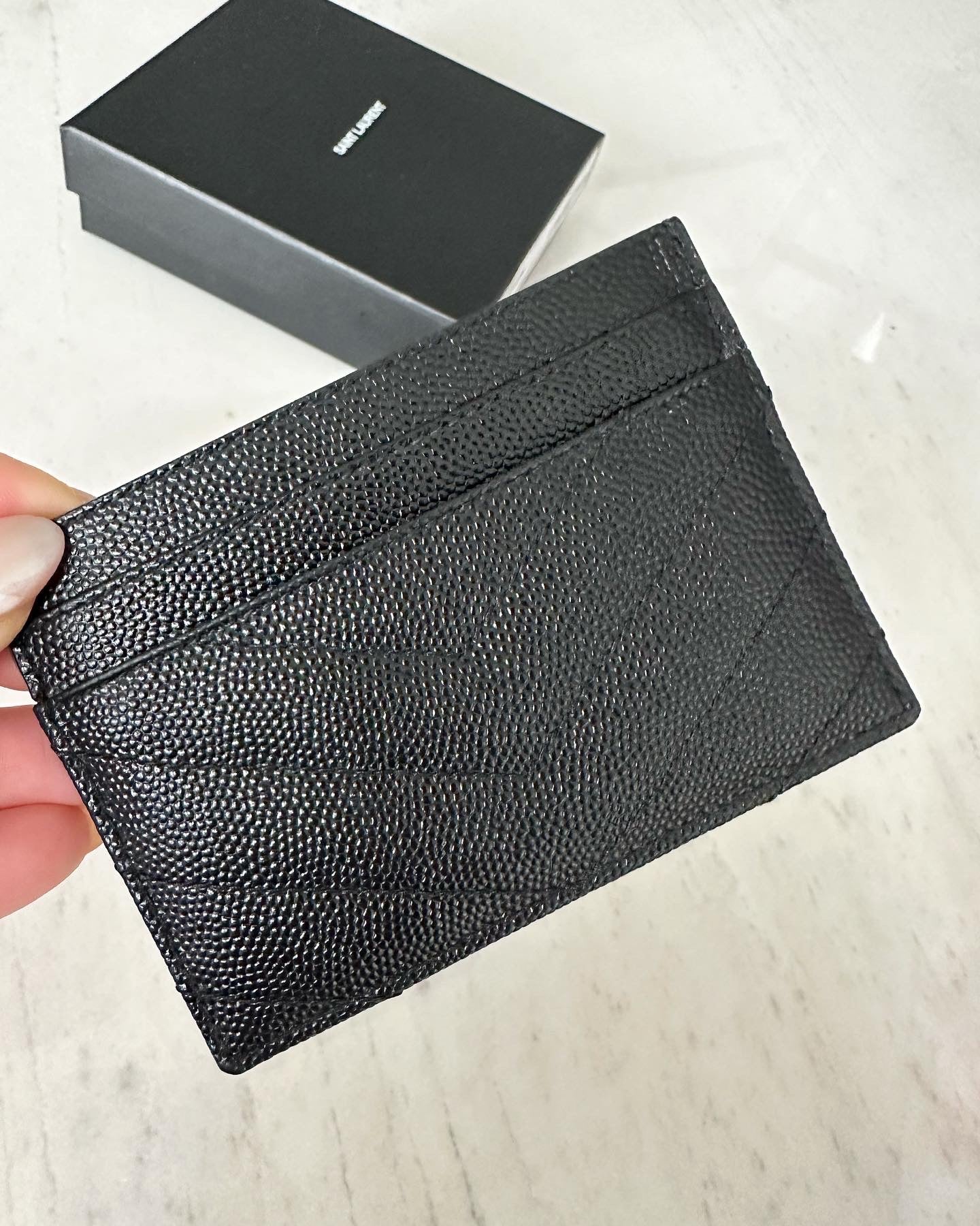 Saint Laurent Cassandre Quilted Cardholder