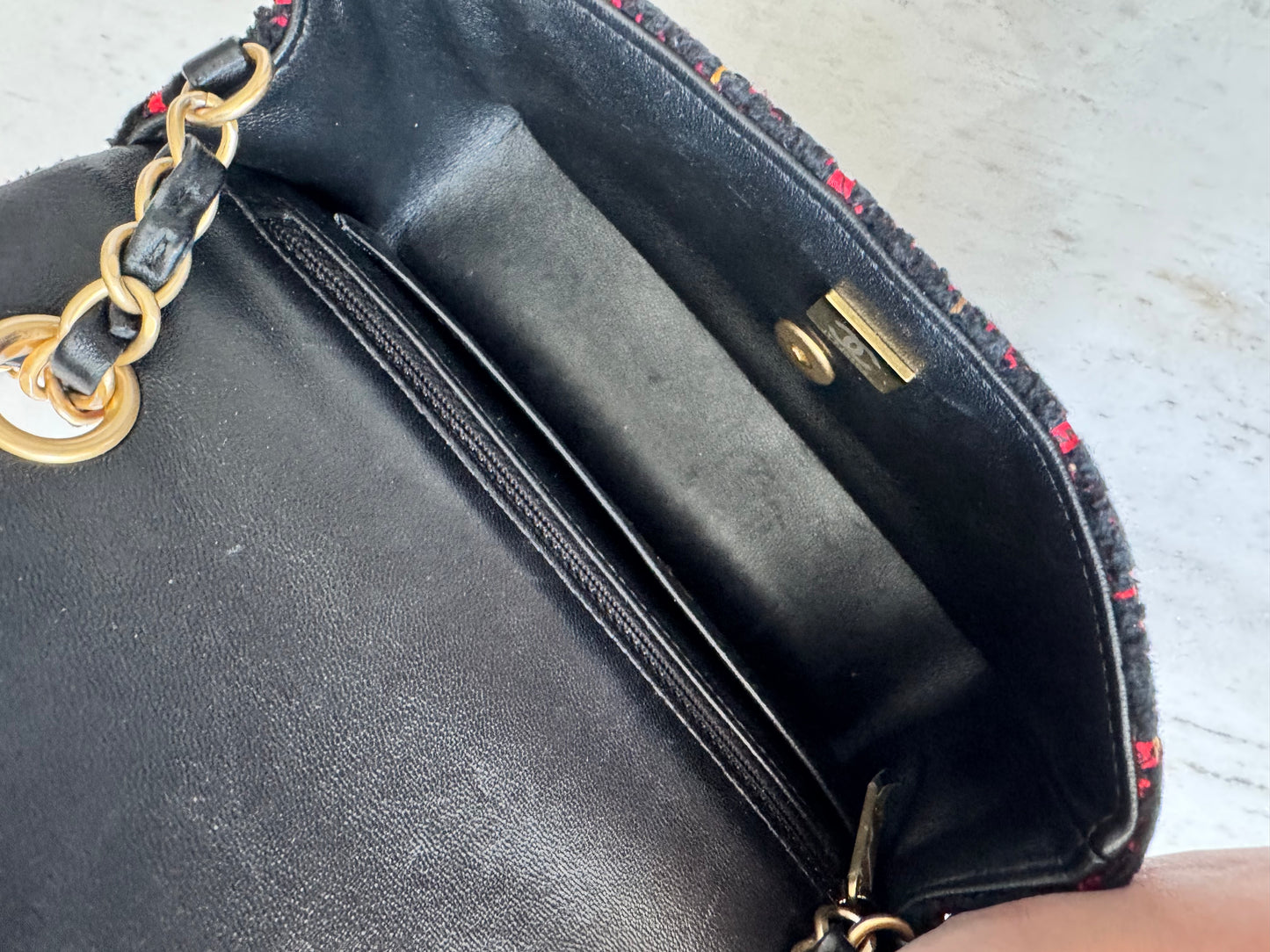 Chanel Mini Rectangular Flap Bag in multi-color tweed