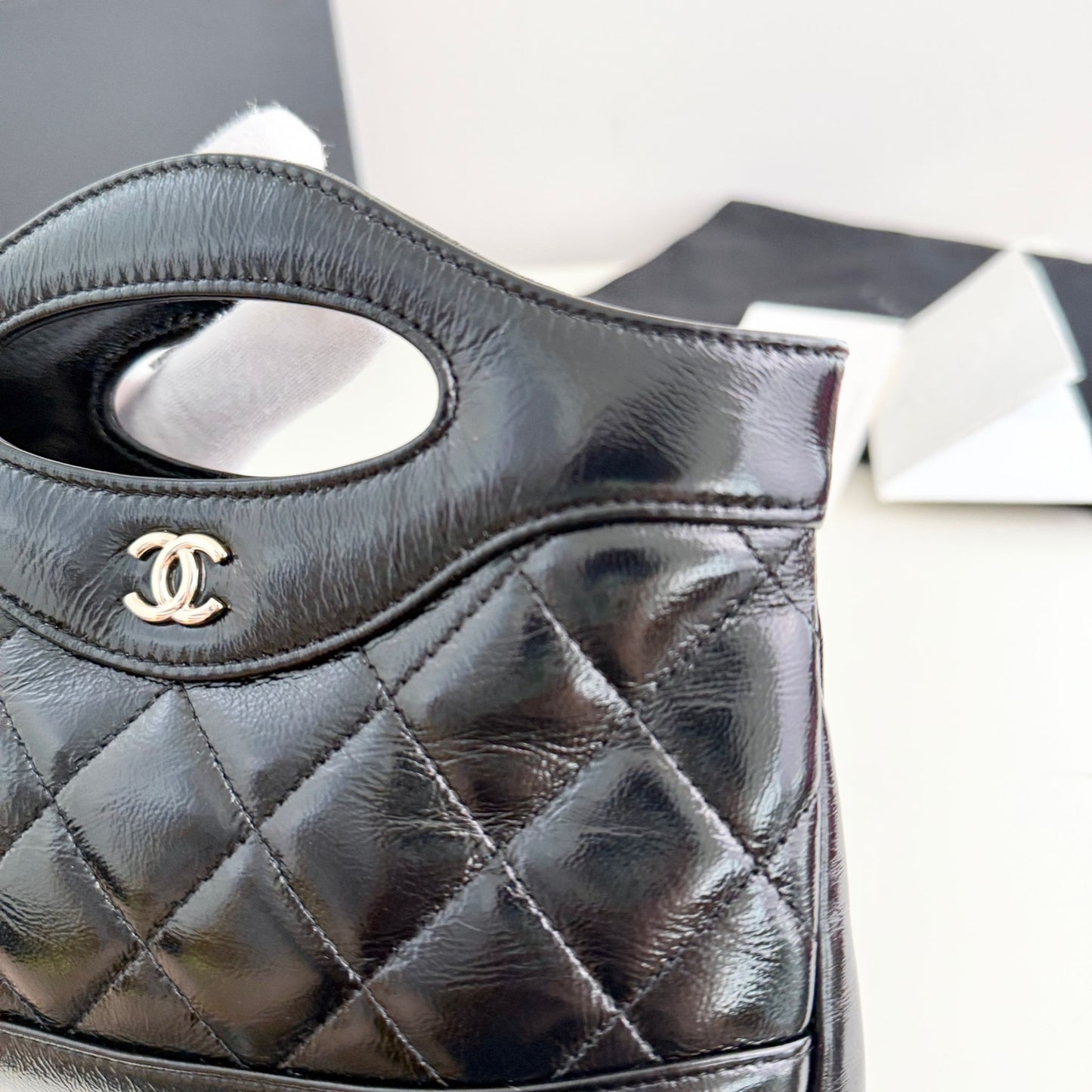 Chanel nano 31 shopper black