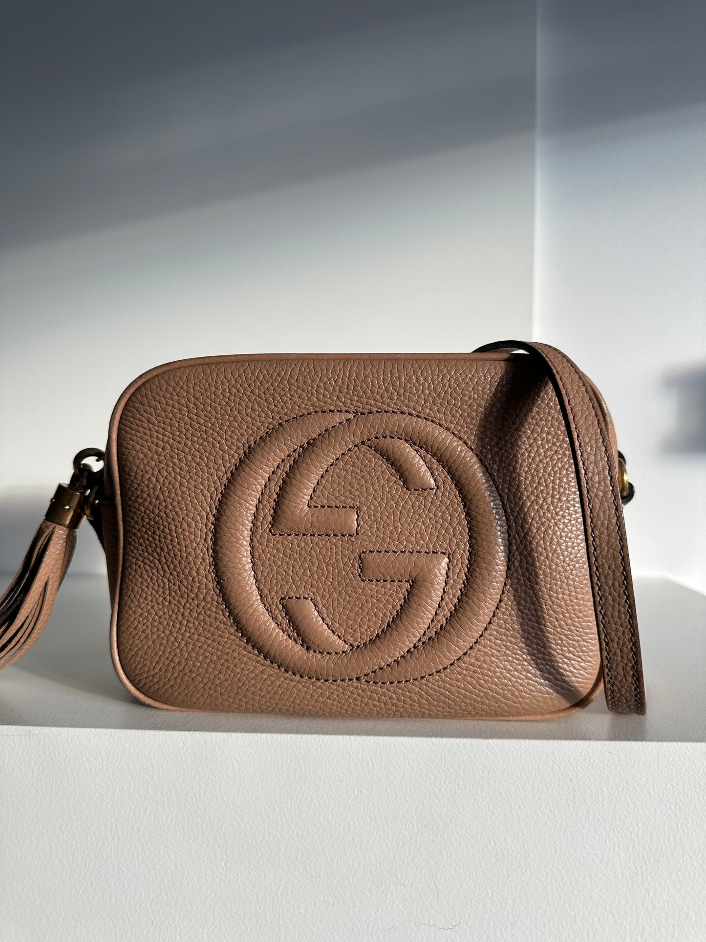 Gucci Soho Disco Bag, nude