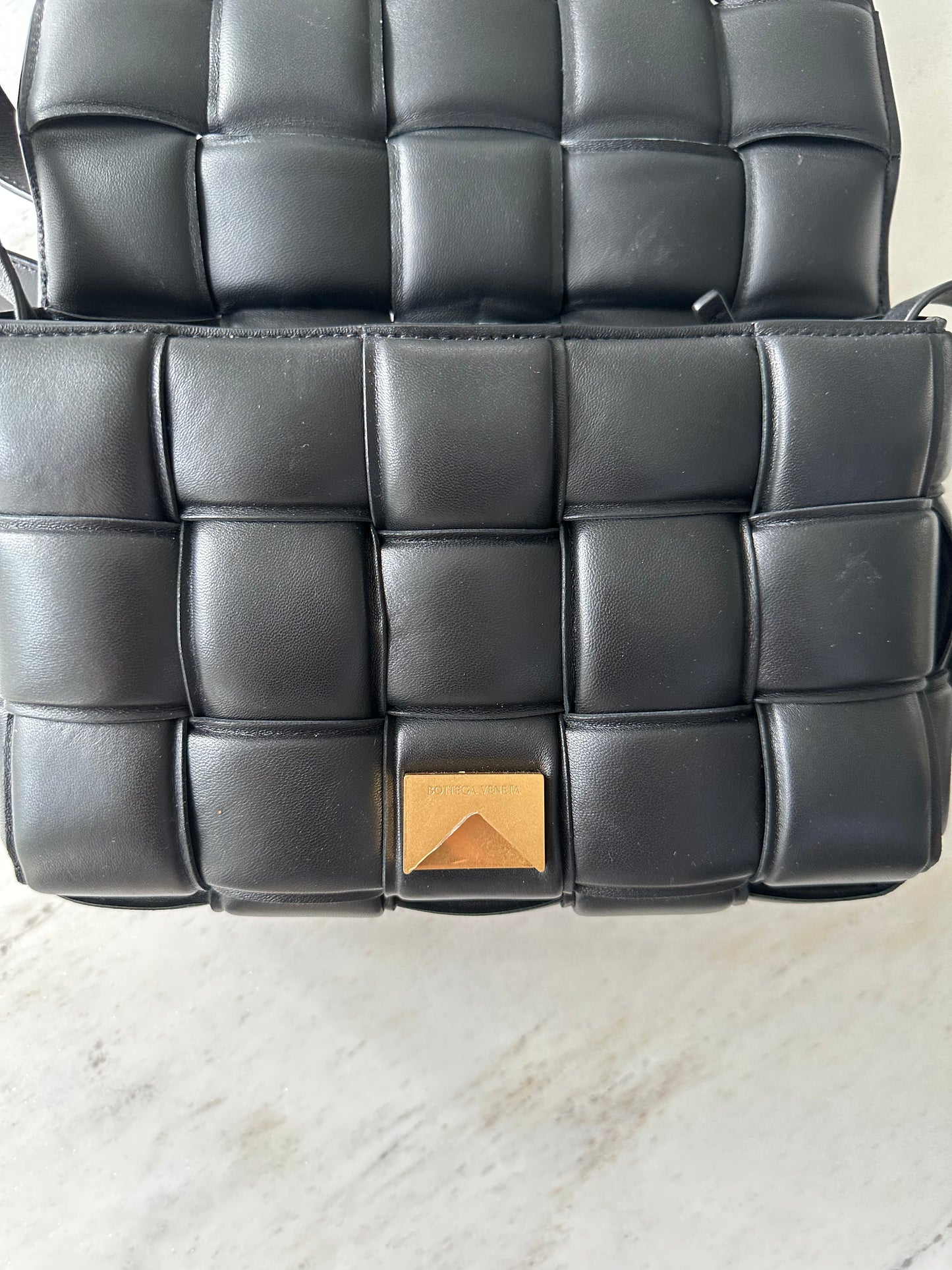 Bottega Veneta padded cassette bag, black