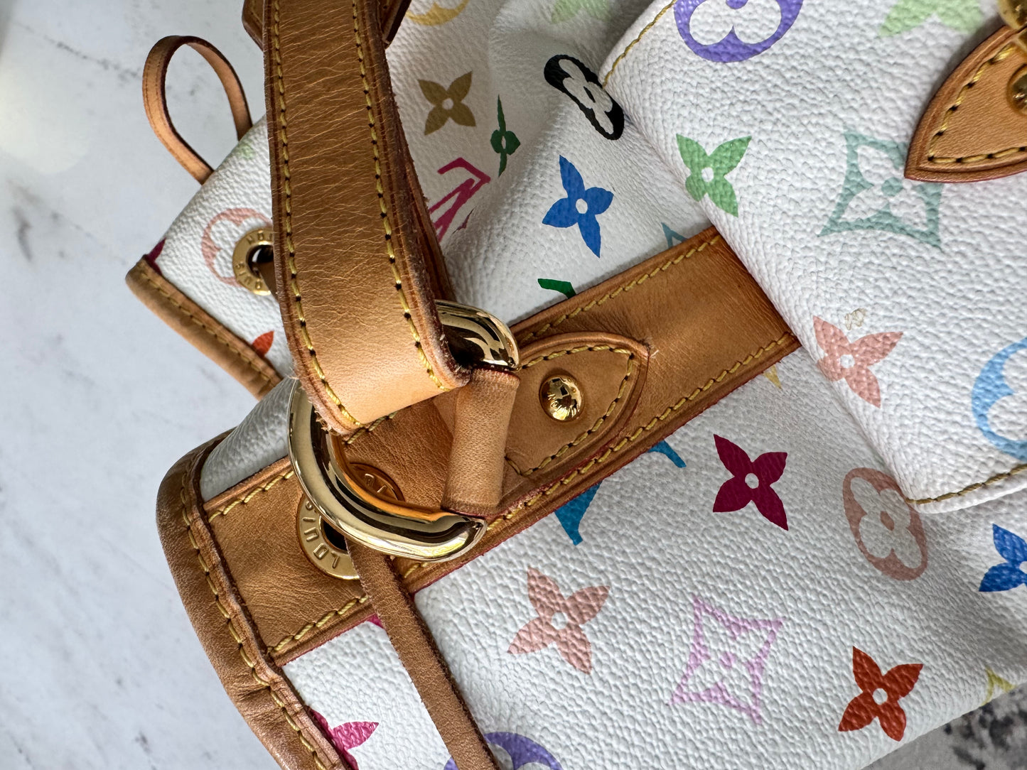 Louis Vuitton x Takashi Murakami White Monogram Multicolore Petit Noé