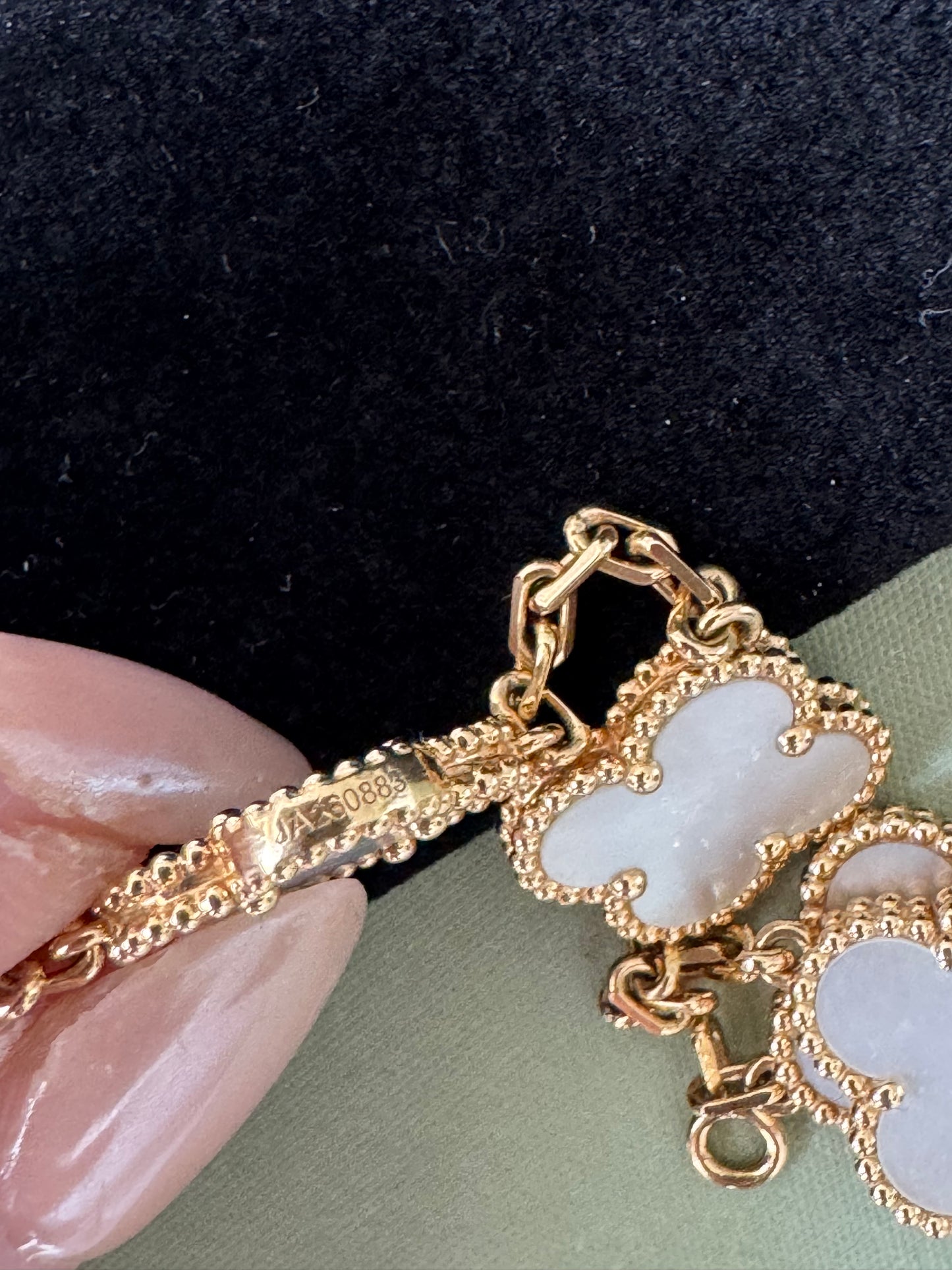 Van Cleef & Arpels 5 Motif Alhambra Mother of Pearl Bracelet