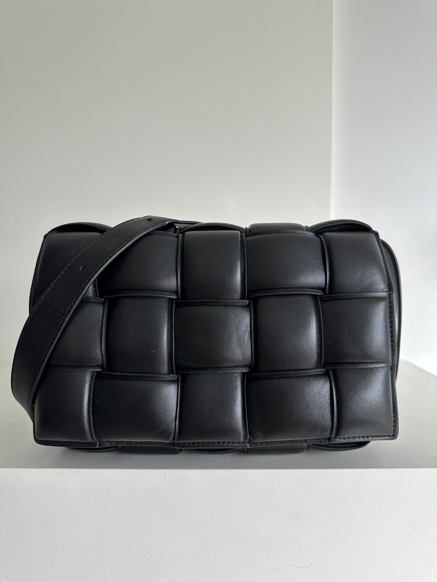 Bottega Veneta padded cassette bag, black