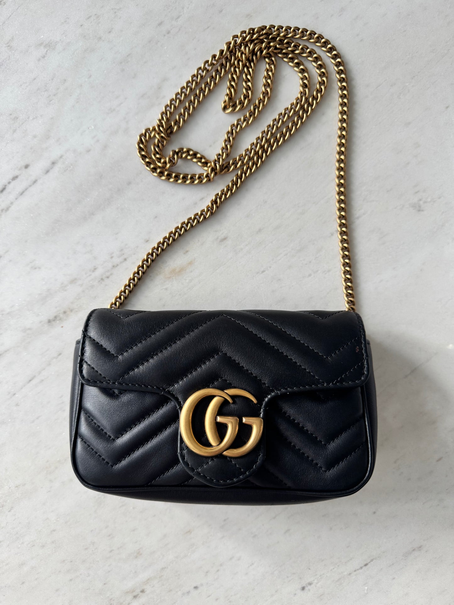 Gucci marmont super mini black
