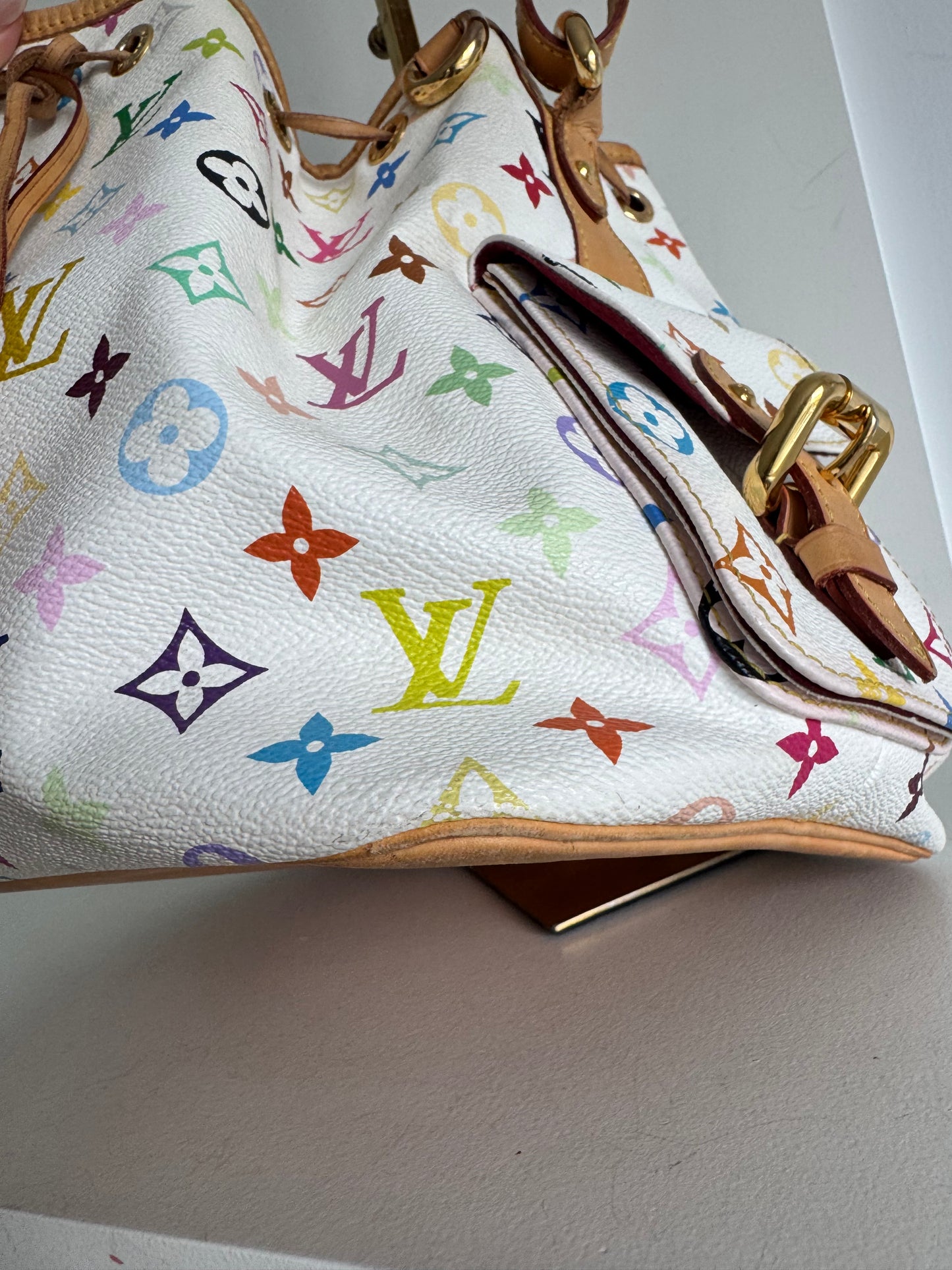 Louis Vuitton x Takashi Murakami White Monogram Multicolore Petit Noé