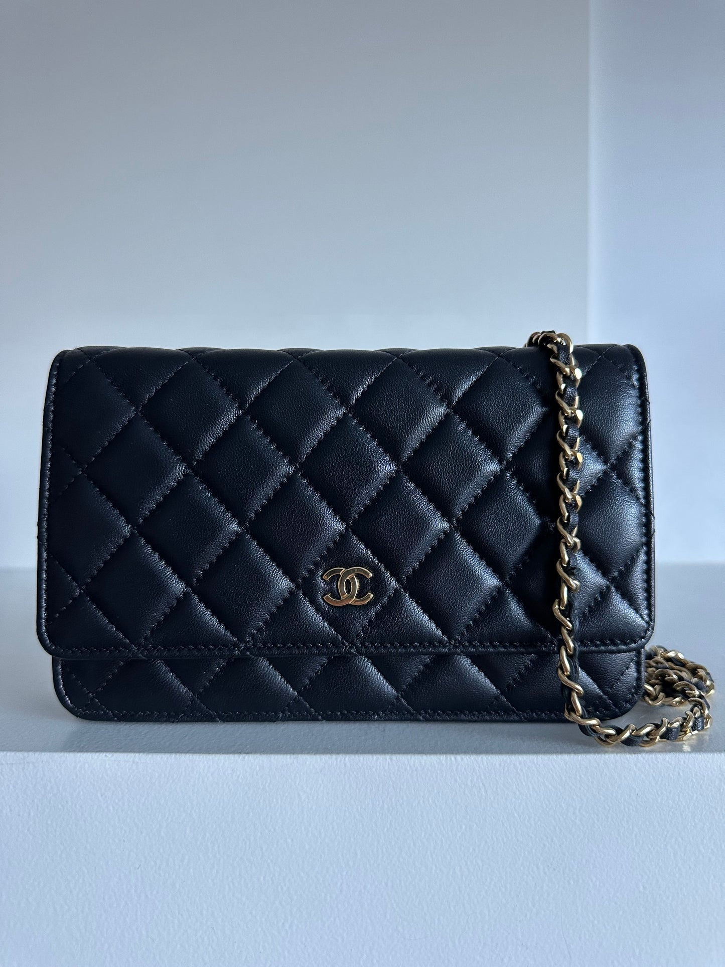 Chanel lambskin woc with ghw