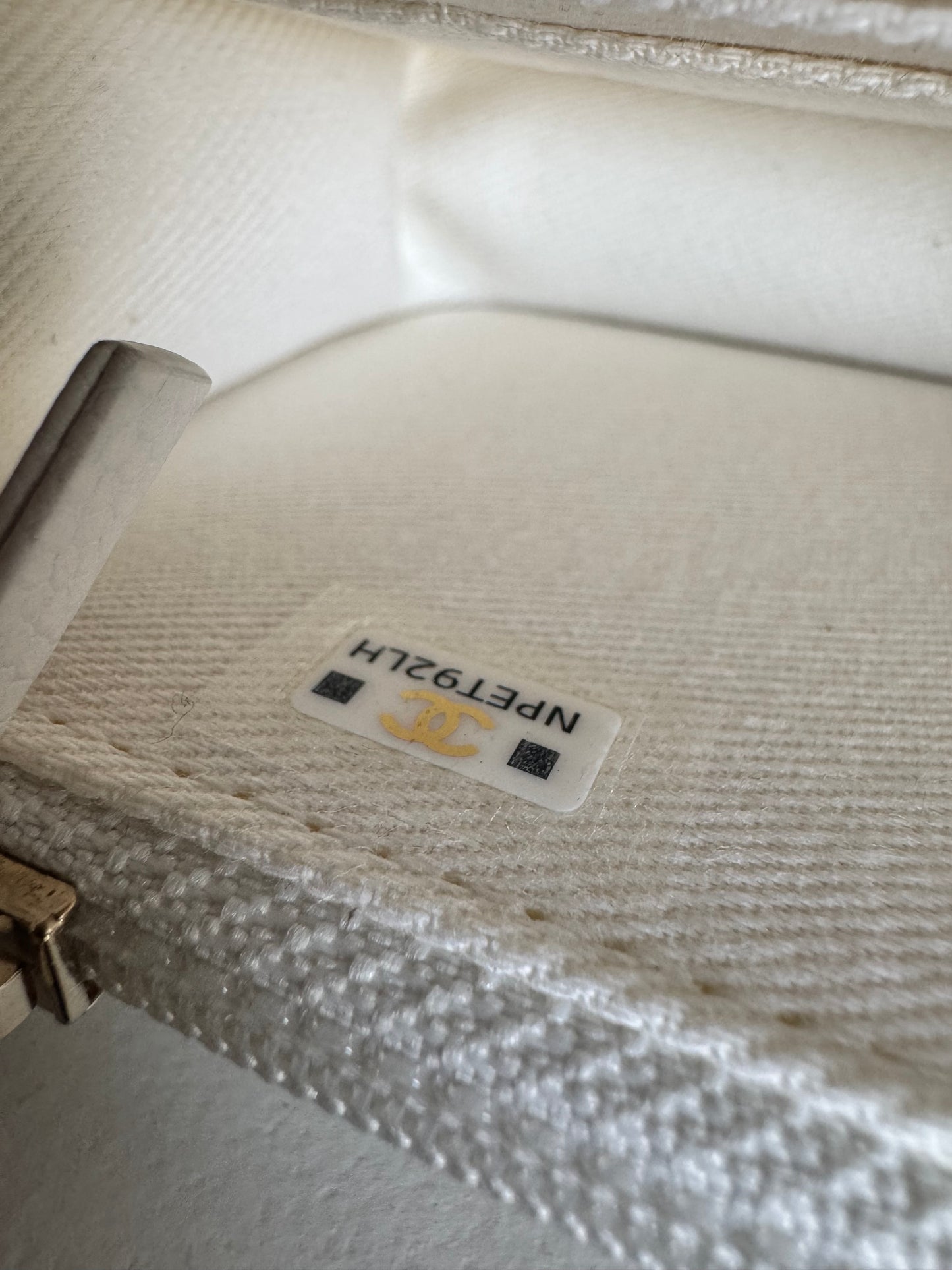 Chanel Mini Caviar Business Affinity Bag, White