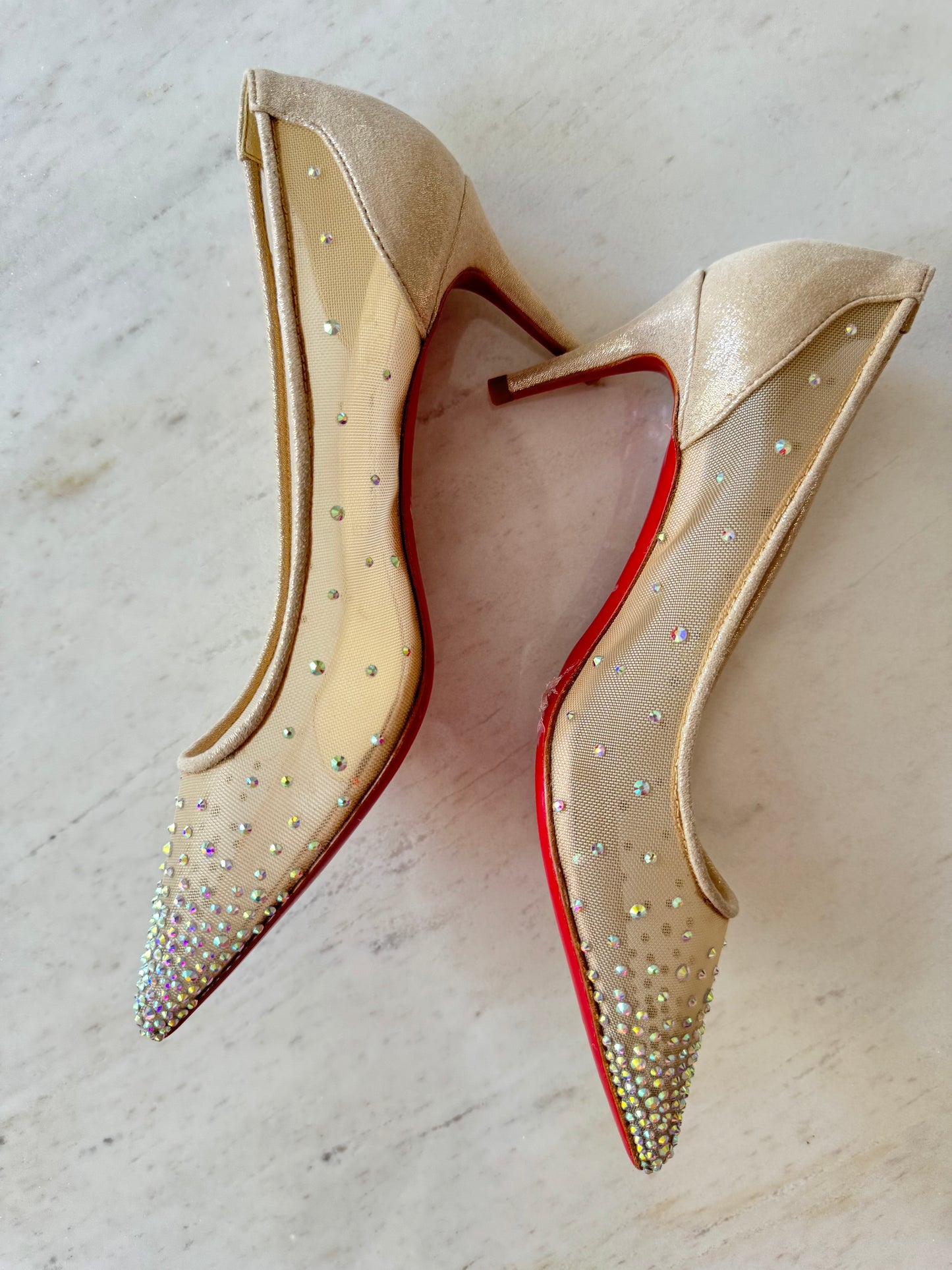 Christian Louboutin Red Sole Follies Strass Pumps