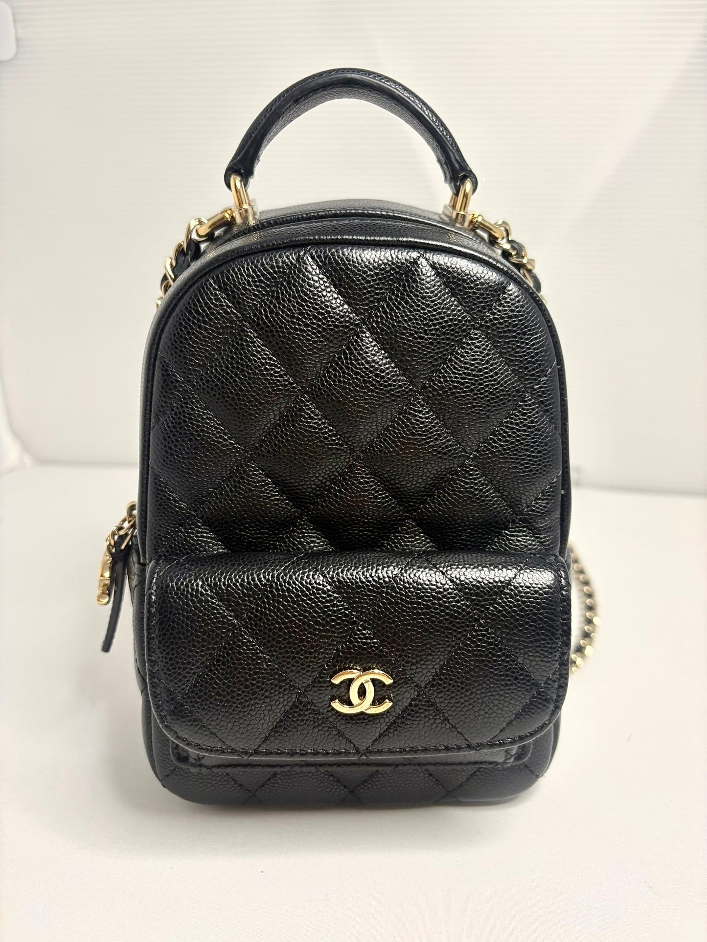 Chanel Caviar Quilted CC Mini Classic Backpack
