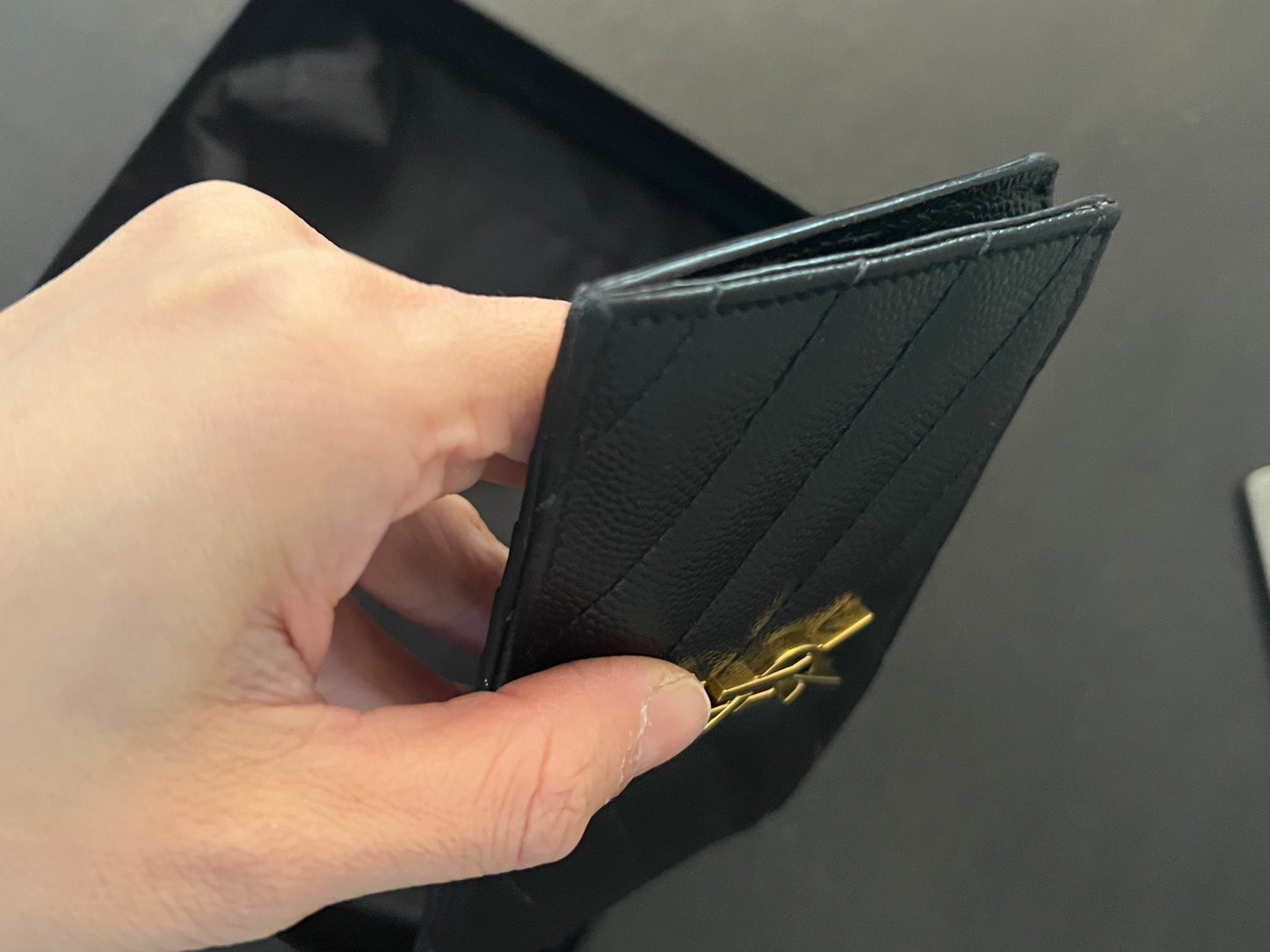 Saint Laurent YSL Logo card holder wallet