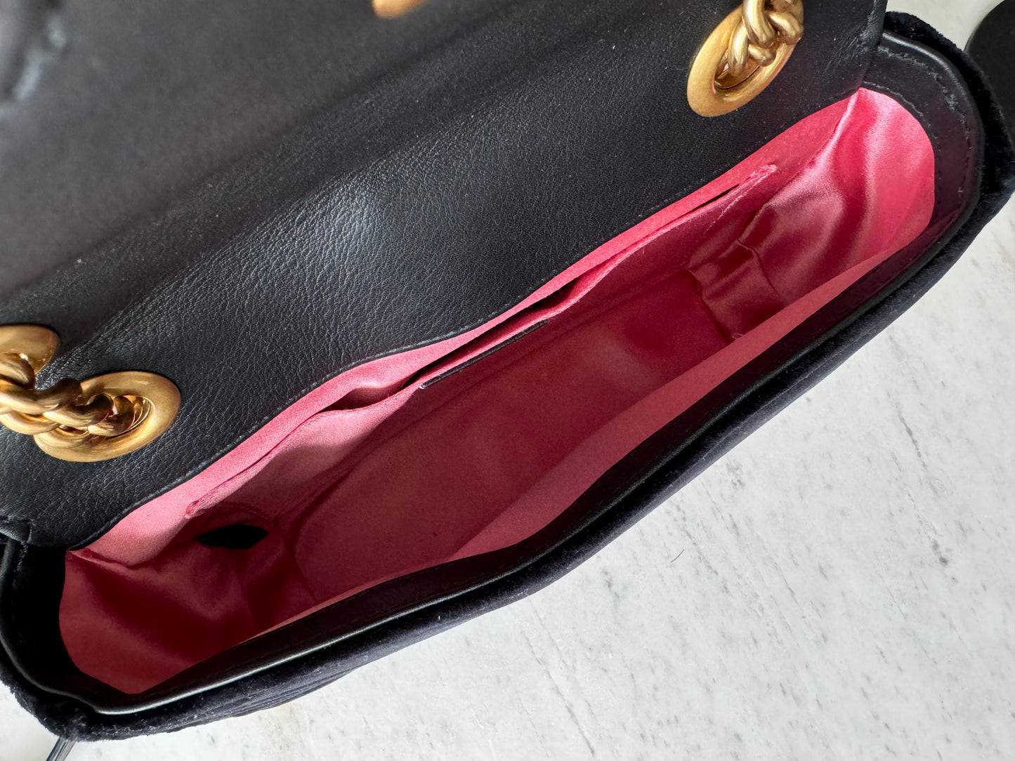Gucci Mini Marmont Velvet Black