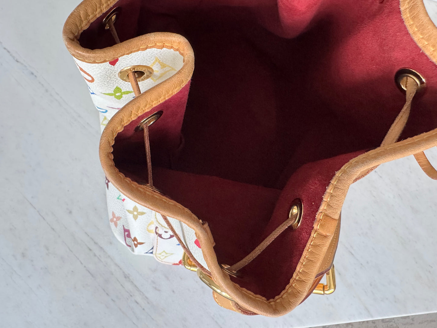 Louis Vuitton x Takashi Murakami White Monogram Multicolore Petit Noé