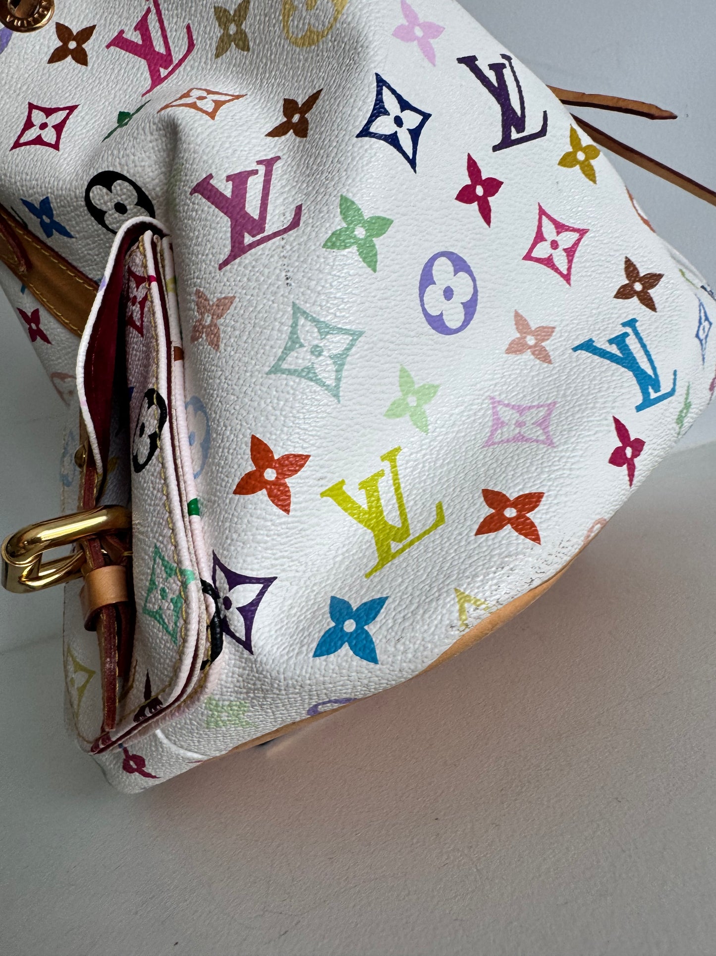 Louis Vuitton x Takashi Murakami White Monogram Multicolore Petit Noé