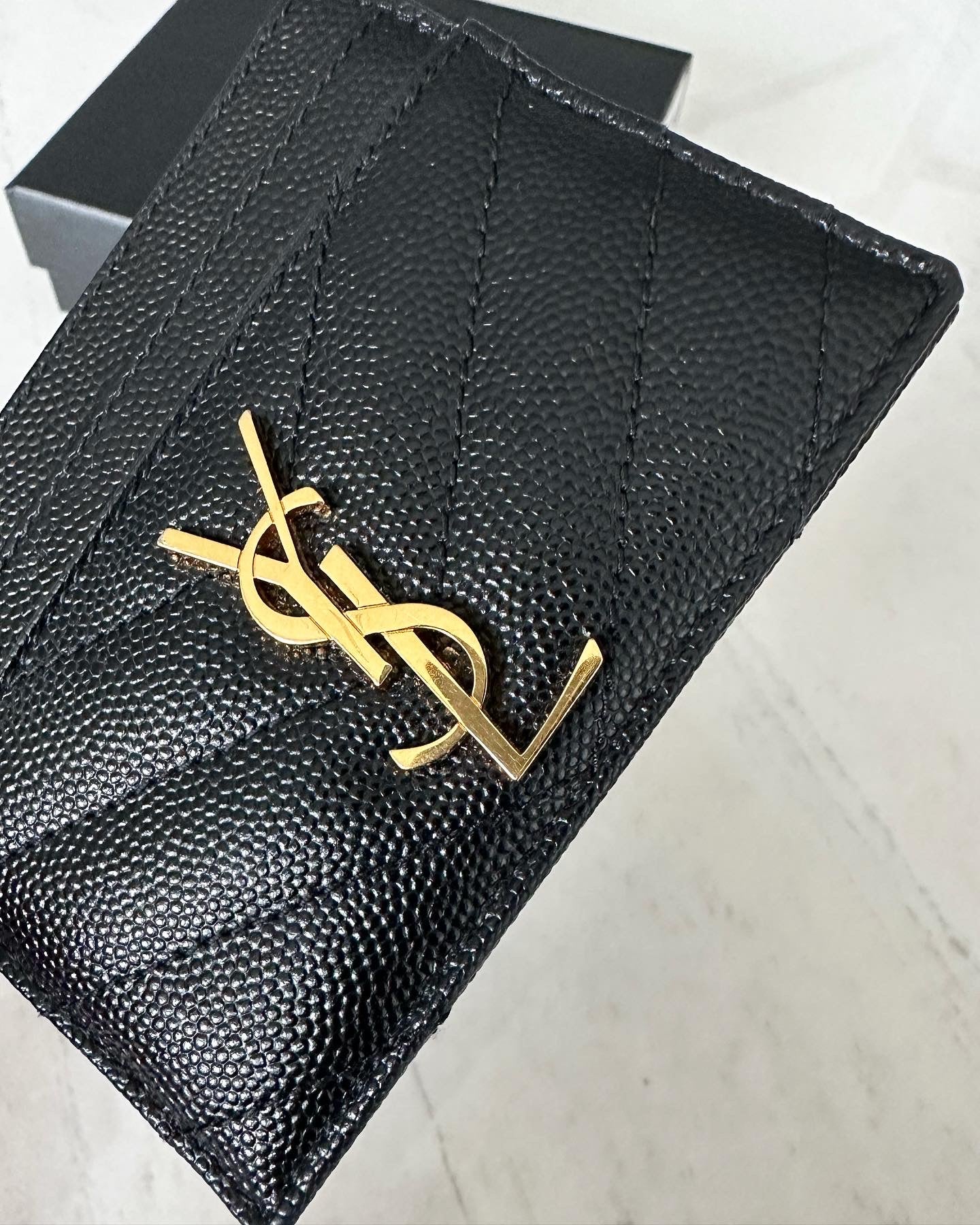 Saint Laurent Cassandre Quilted Cardholder