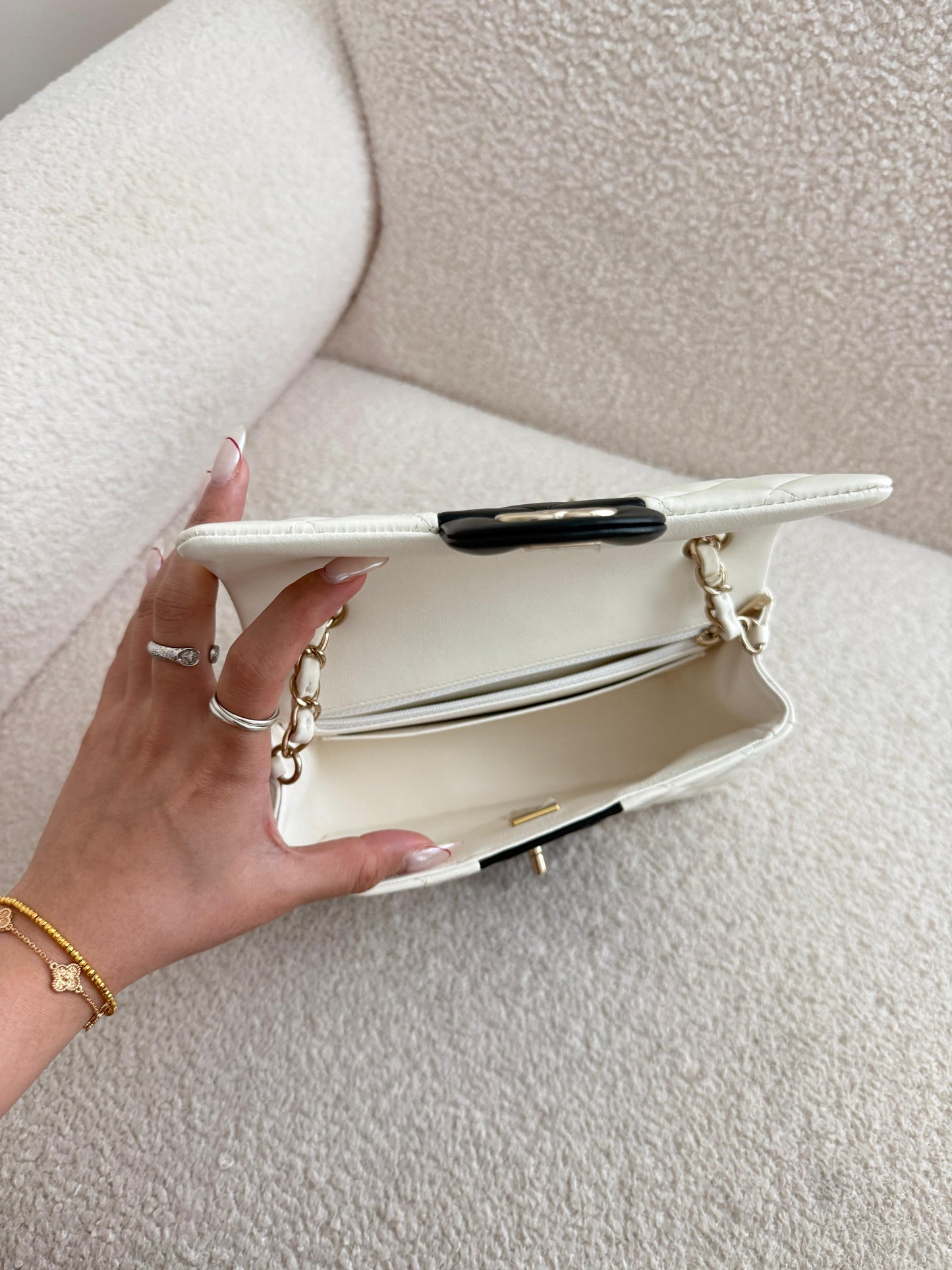 Chanel Mini Rectangular Black & White Bag