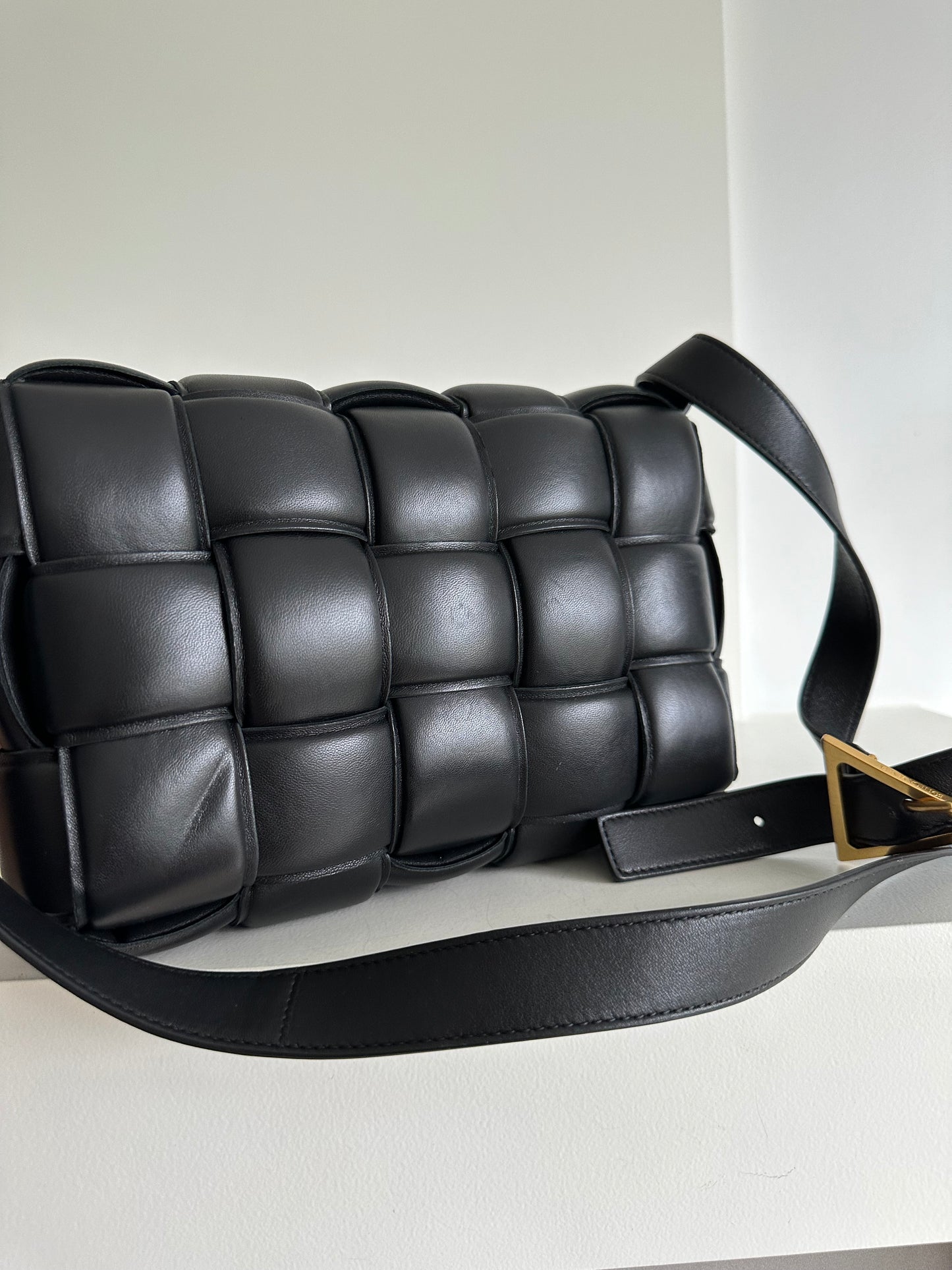 Bottega Veneta padded cassette bag, black