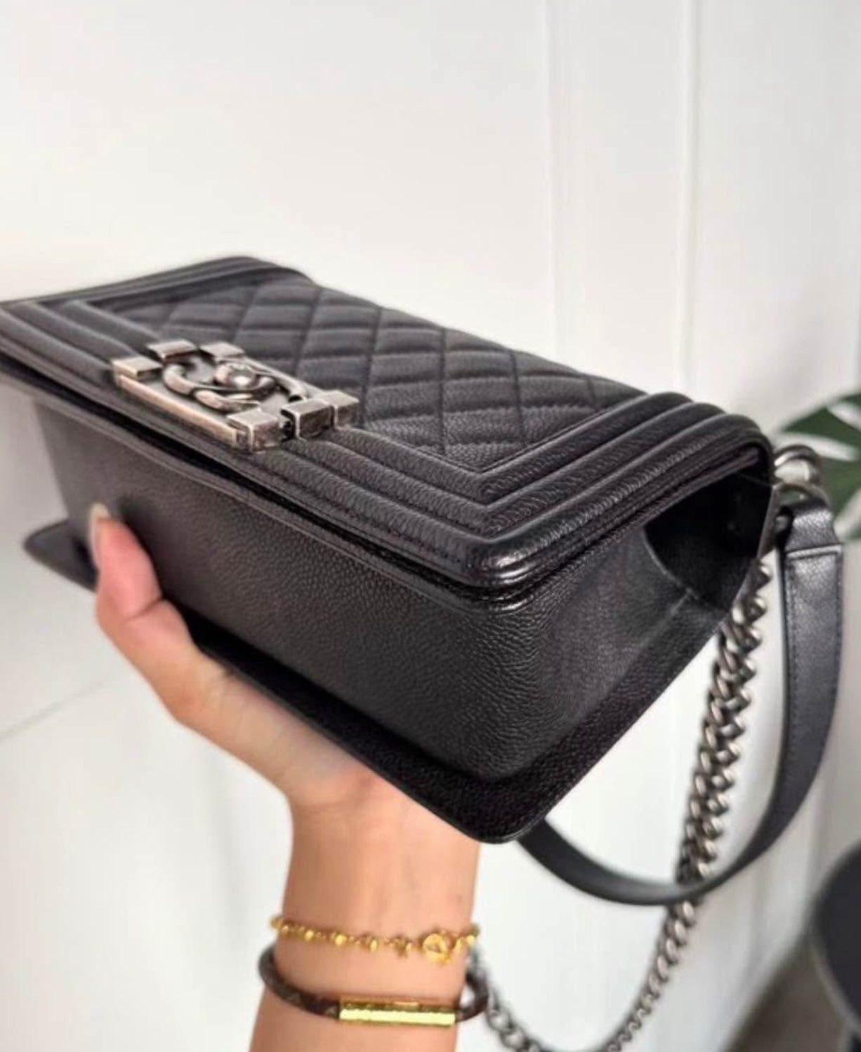 Chanel small caviar ruthenium hardware