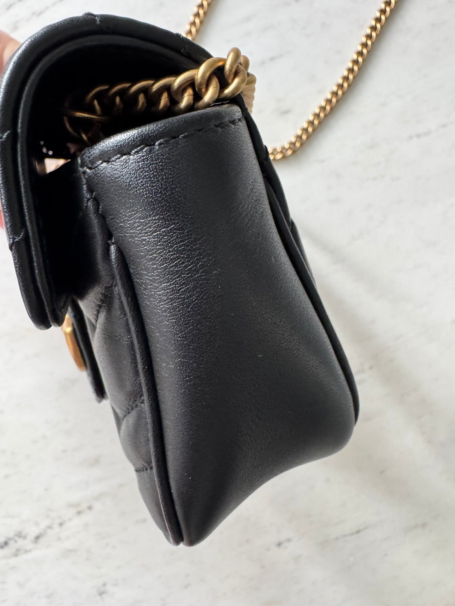 Gucci marmont super mini black