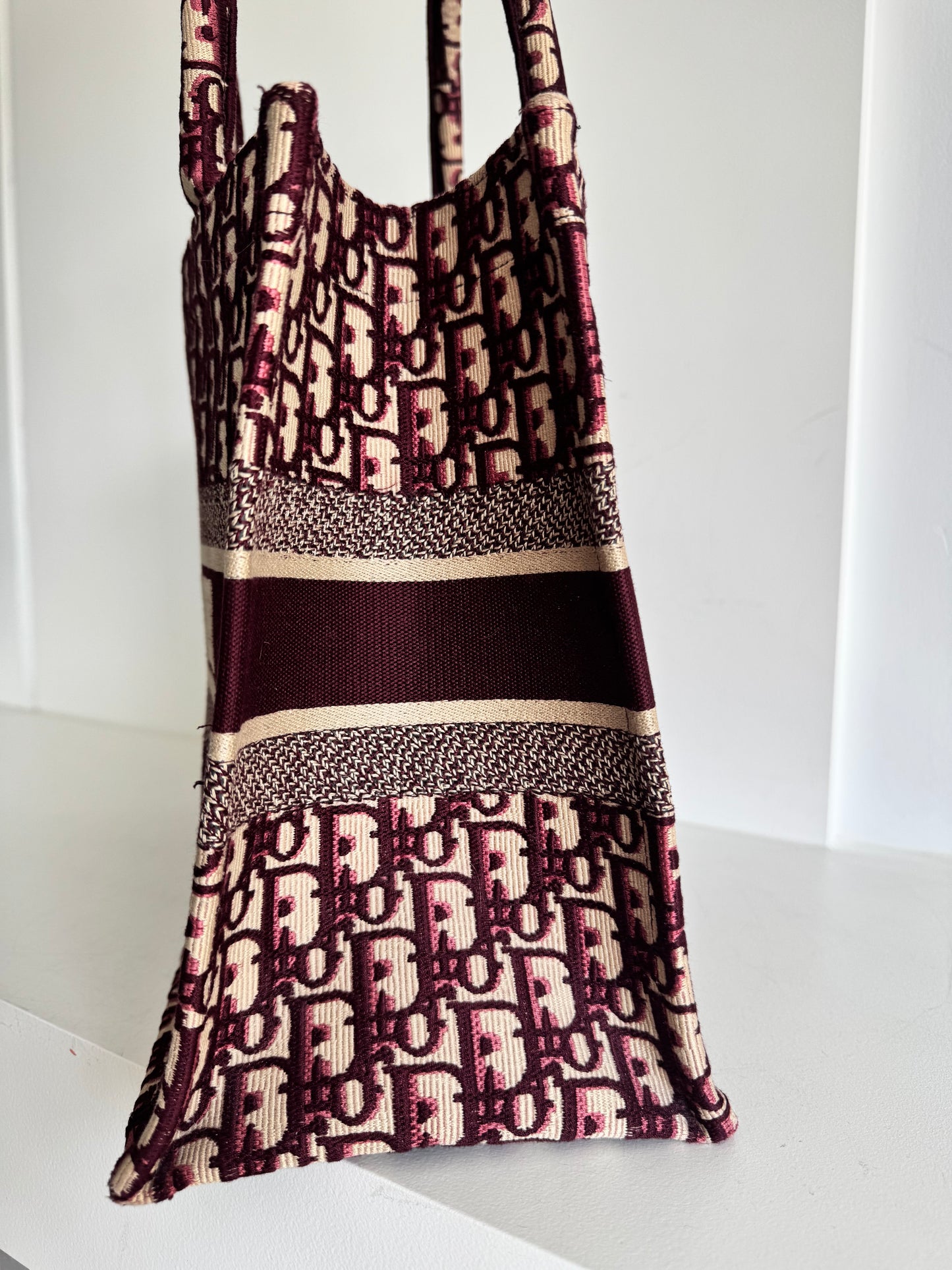 Christian Dior Burgundy Book Tote Medium