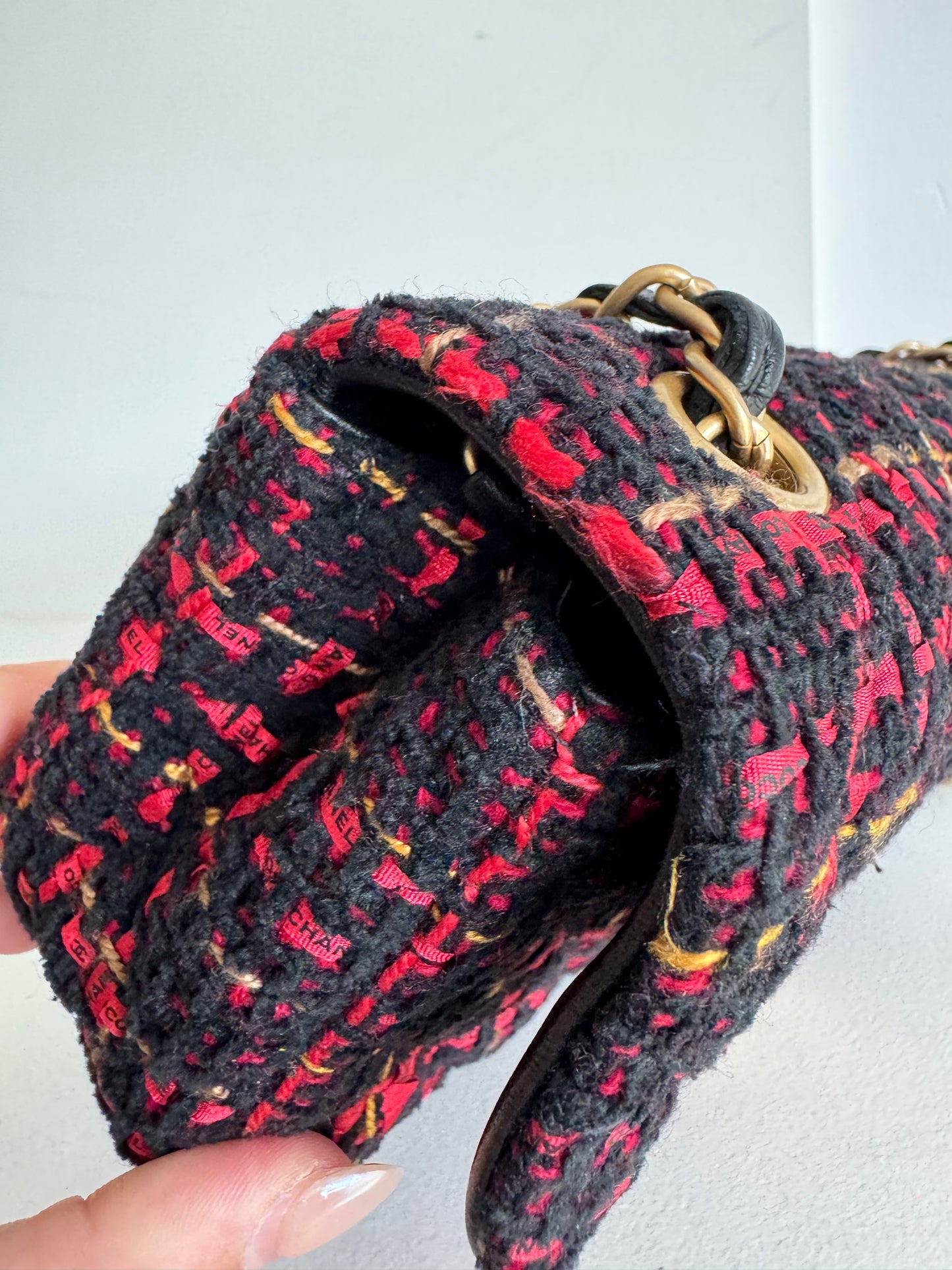 Chanel Mini Rectangular Flap Bag in multi-color tweed