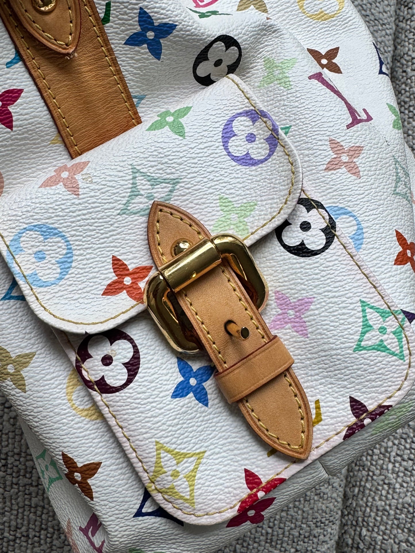 Louis Vuitton x Takashi Murakami White Monogram Multicolore Petit Noé