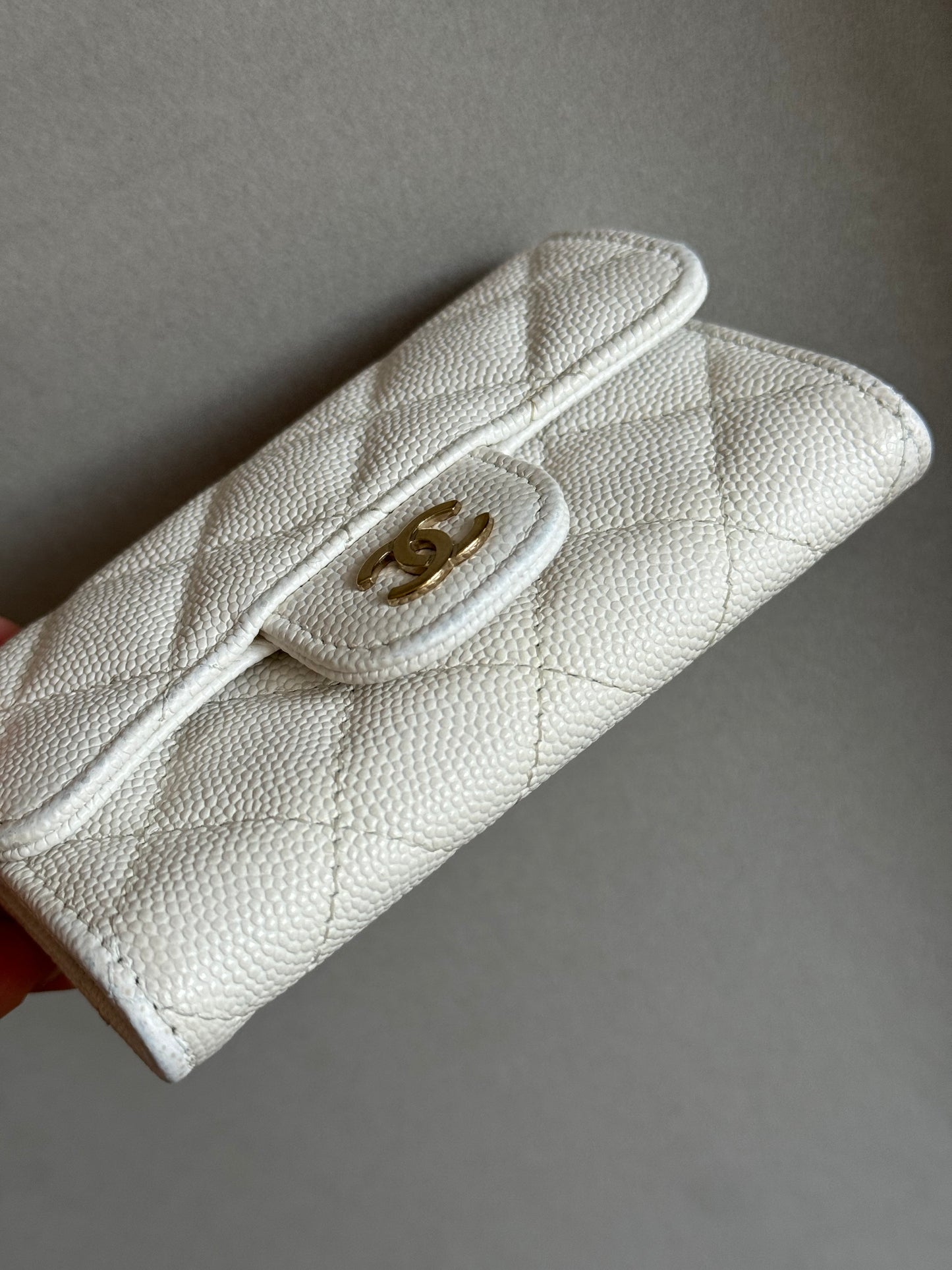 Chanel caviar small flap card holder wallet