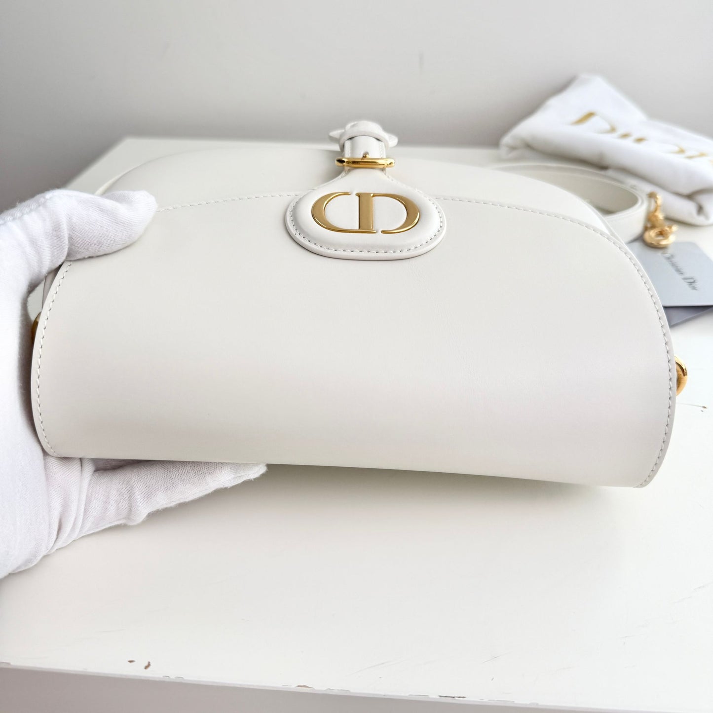 Christian Dior Bobby Medium Bag, White