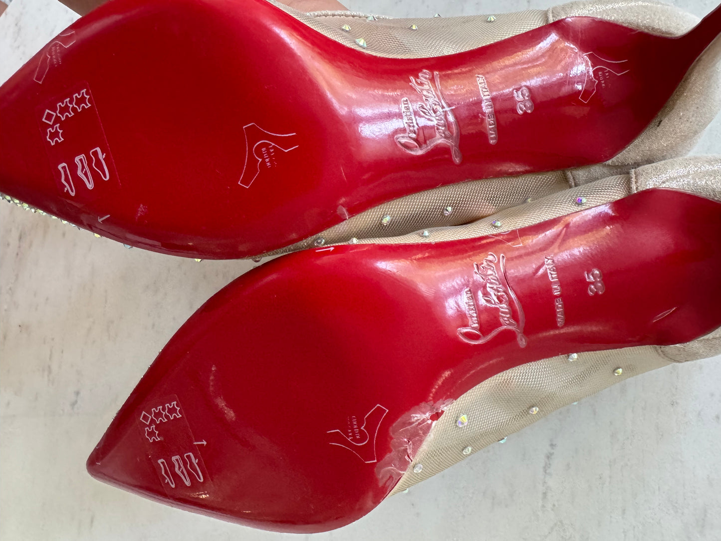 Christian Louboutin Red Sole Follies Strass Pumps