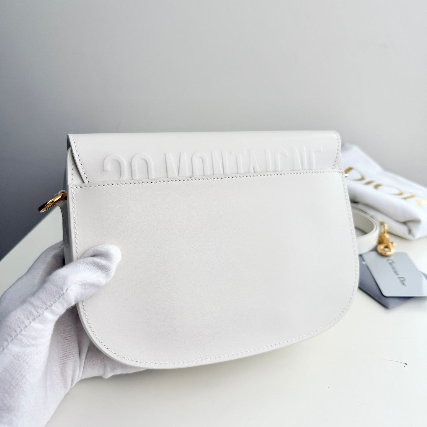 Christian Dior Bobby Medium Bag, White