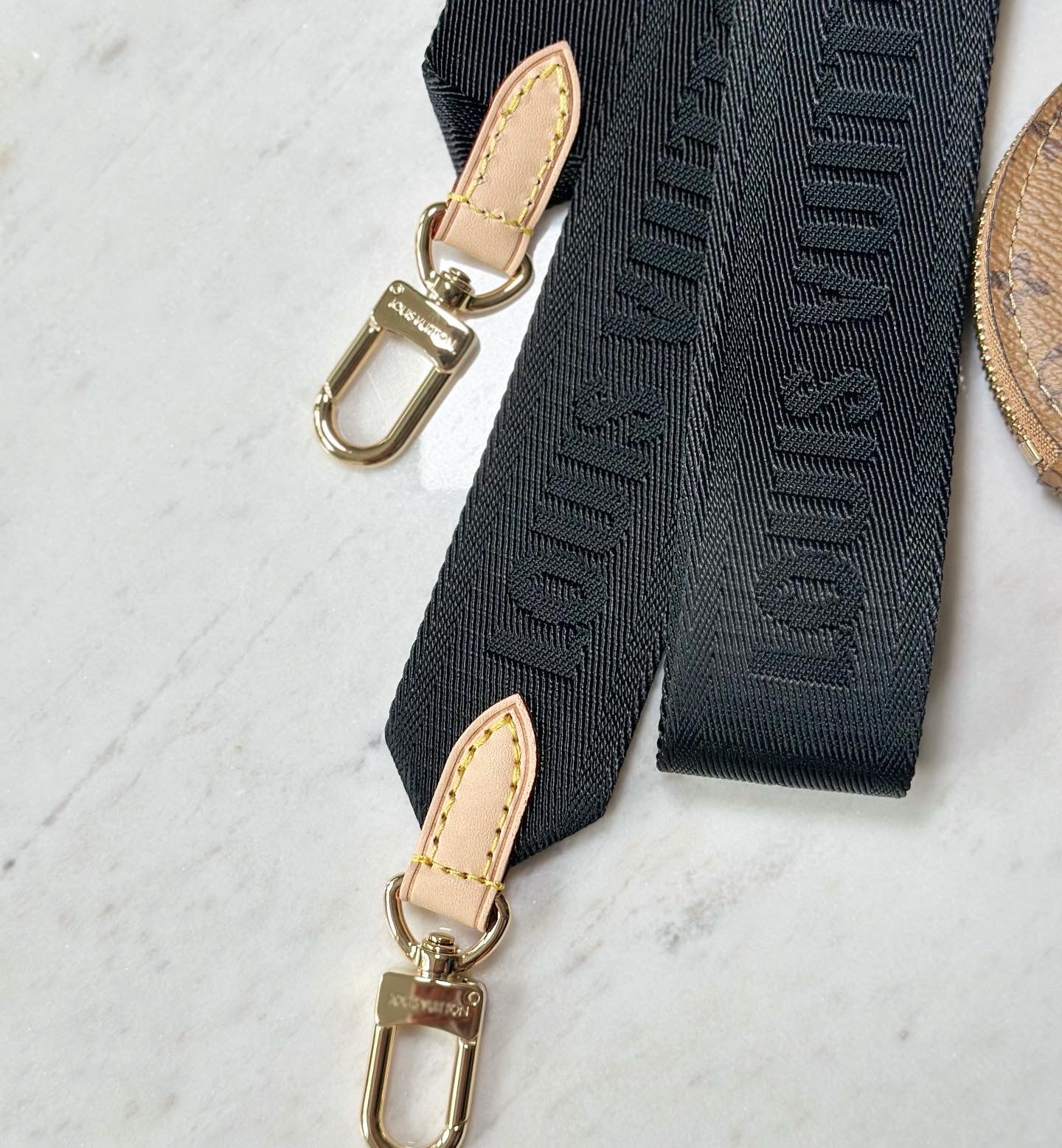 Louis Vuitton bandolier strap with coin purse