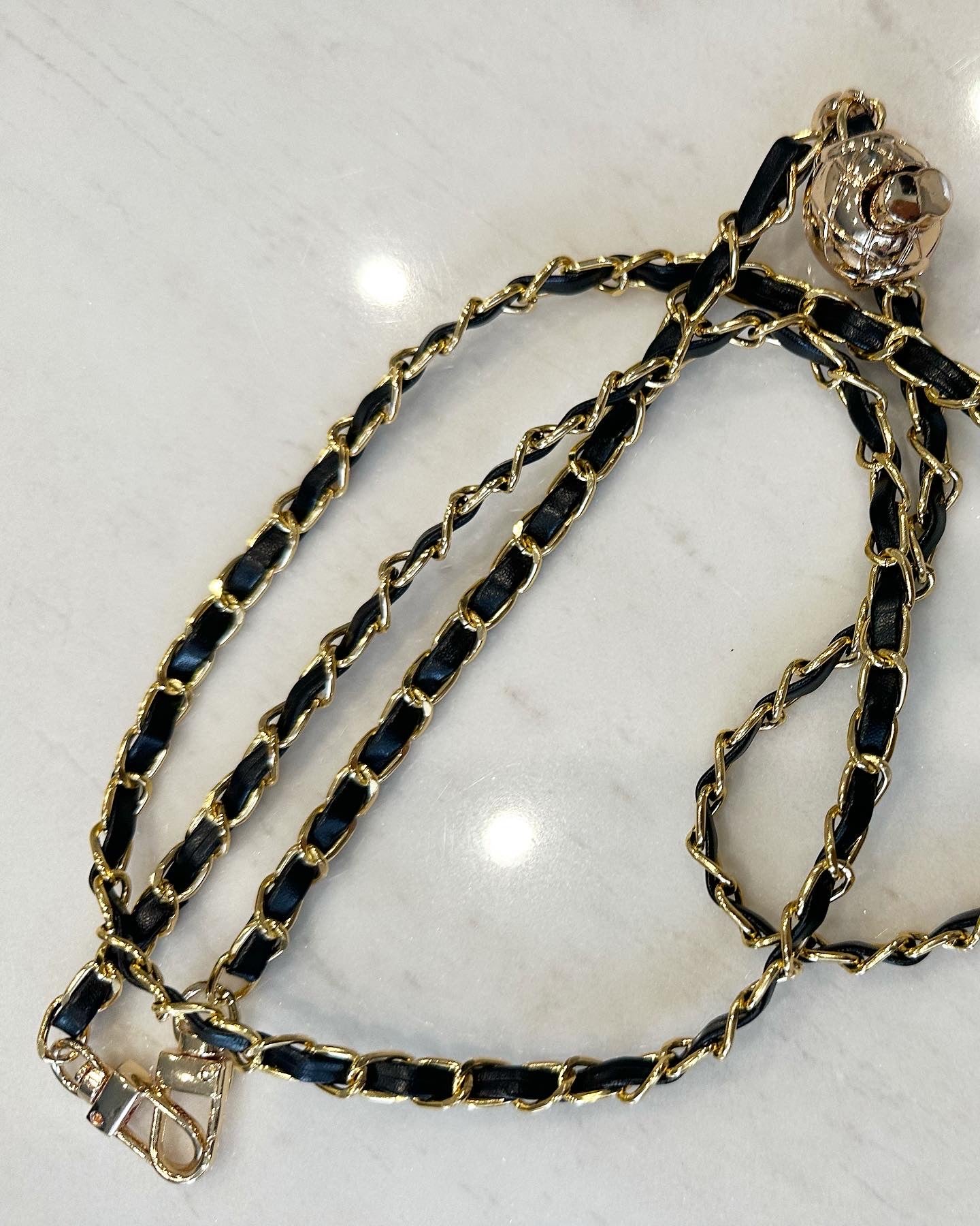 Chanel long wallet with generic chain