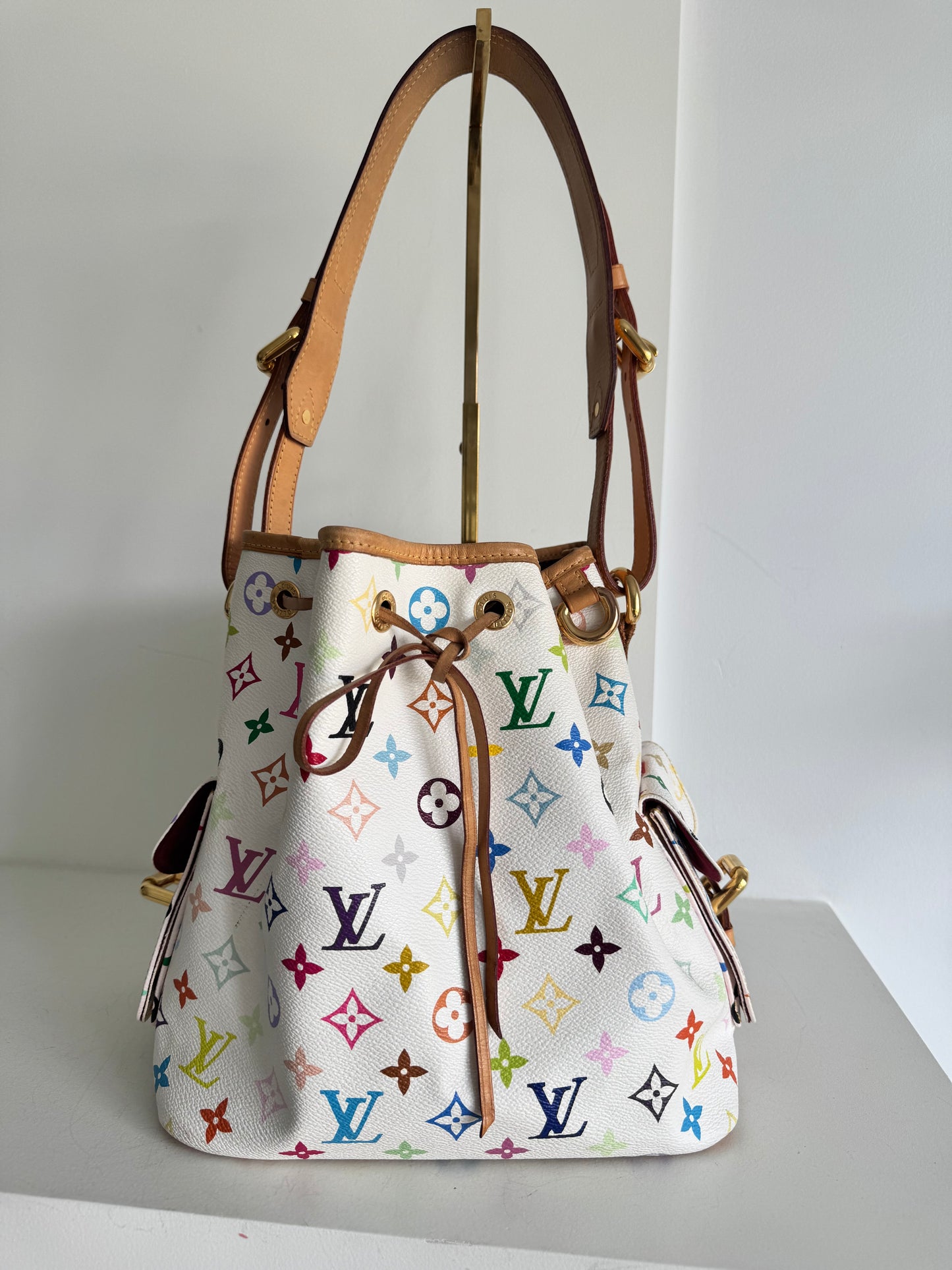 Louis Vuitton x Takashi Murakami White Monogram Multicolore Petit Noé
