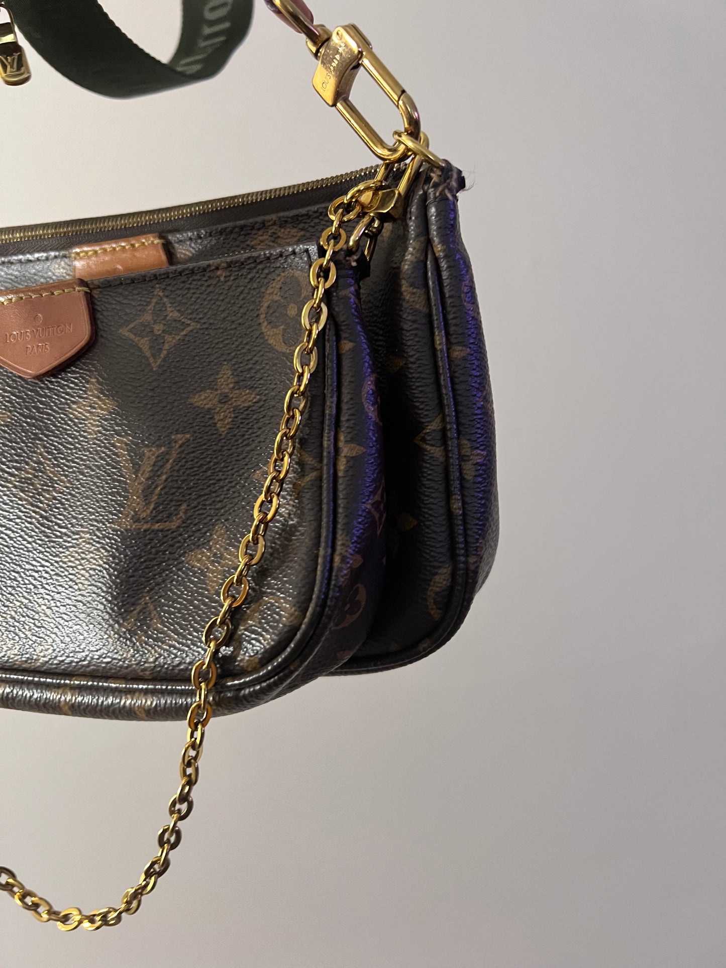 Louis Vuitton multi pochette monogram, kakhi strap