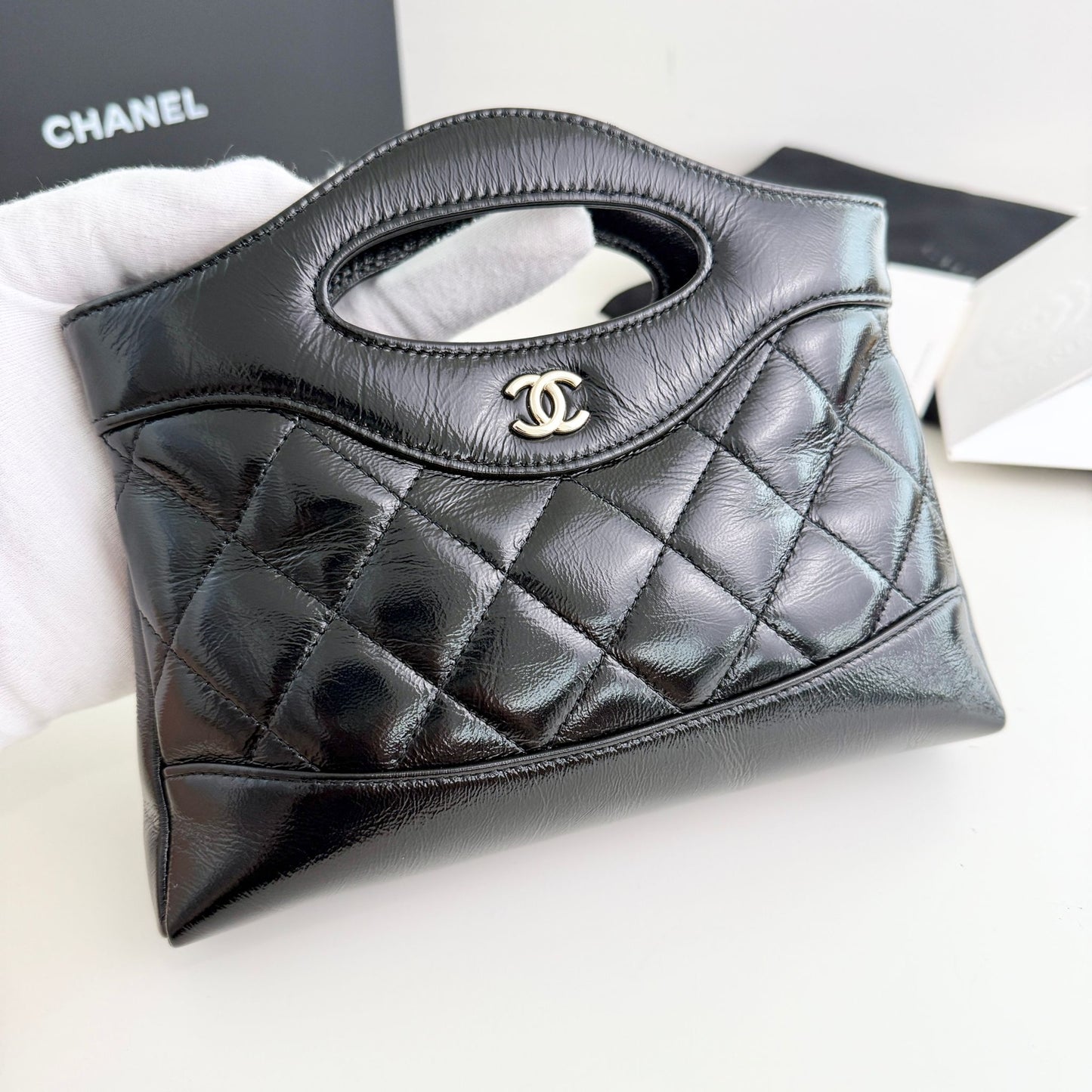 Chanel nano 31 shopper black