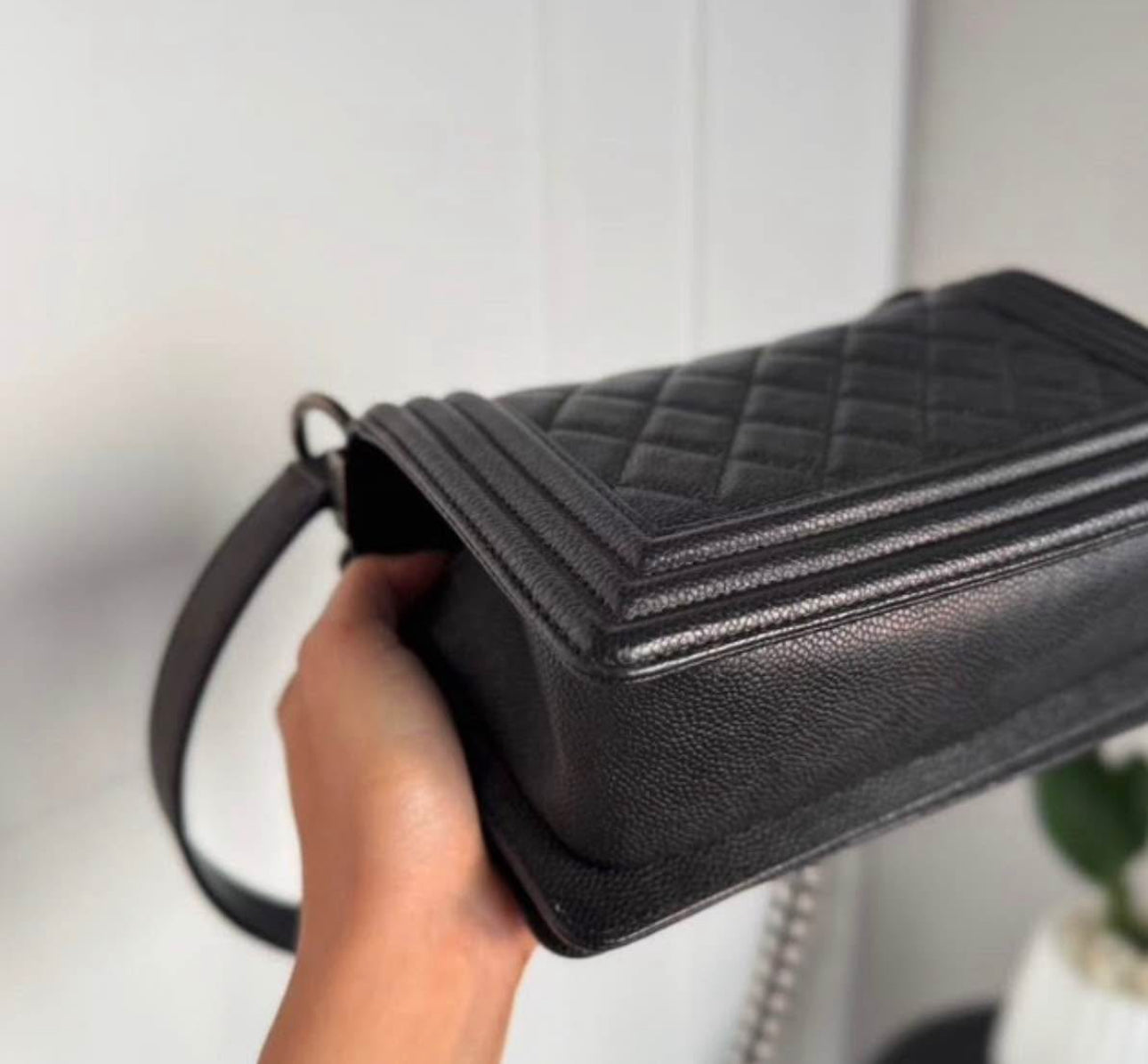 Chanel small caviar ruthenium hardware