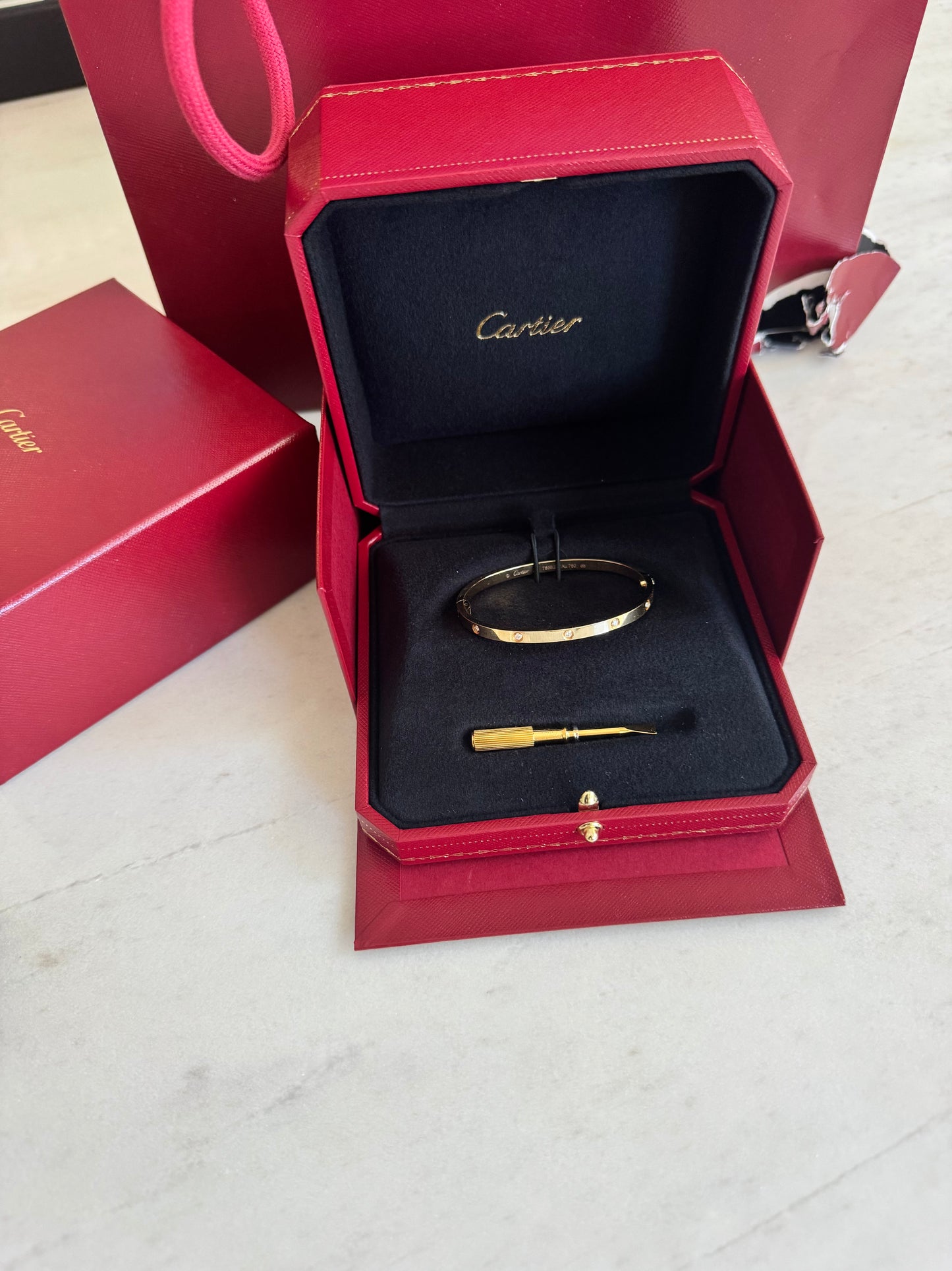 Cartier love bracelet small model 10 diamonds