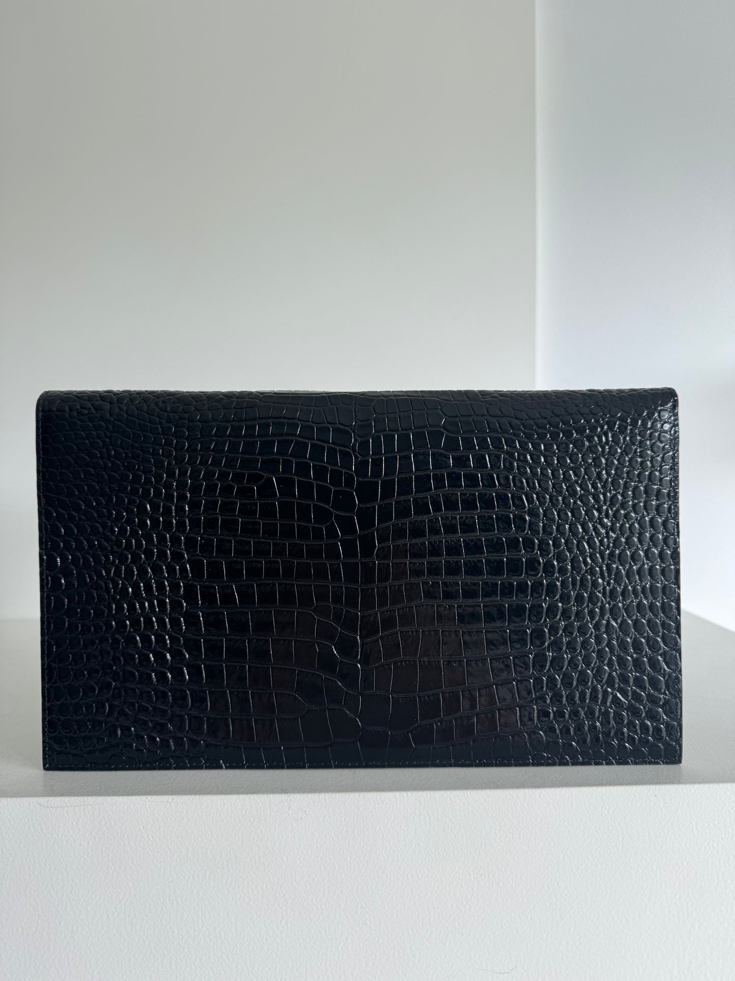 Saint Laurent uptown croc pouch