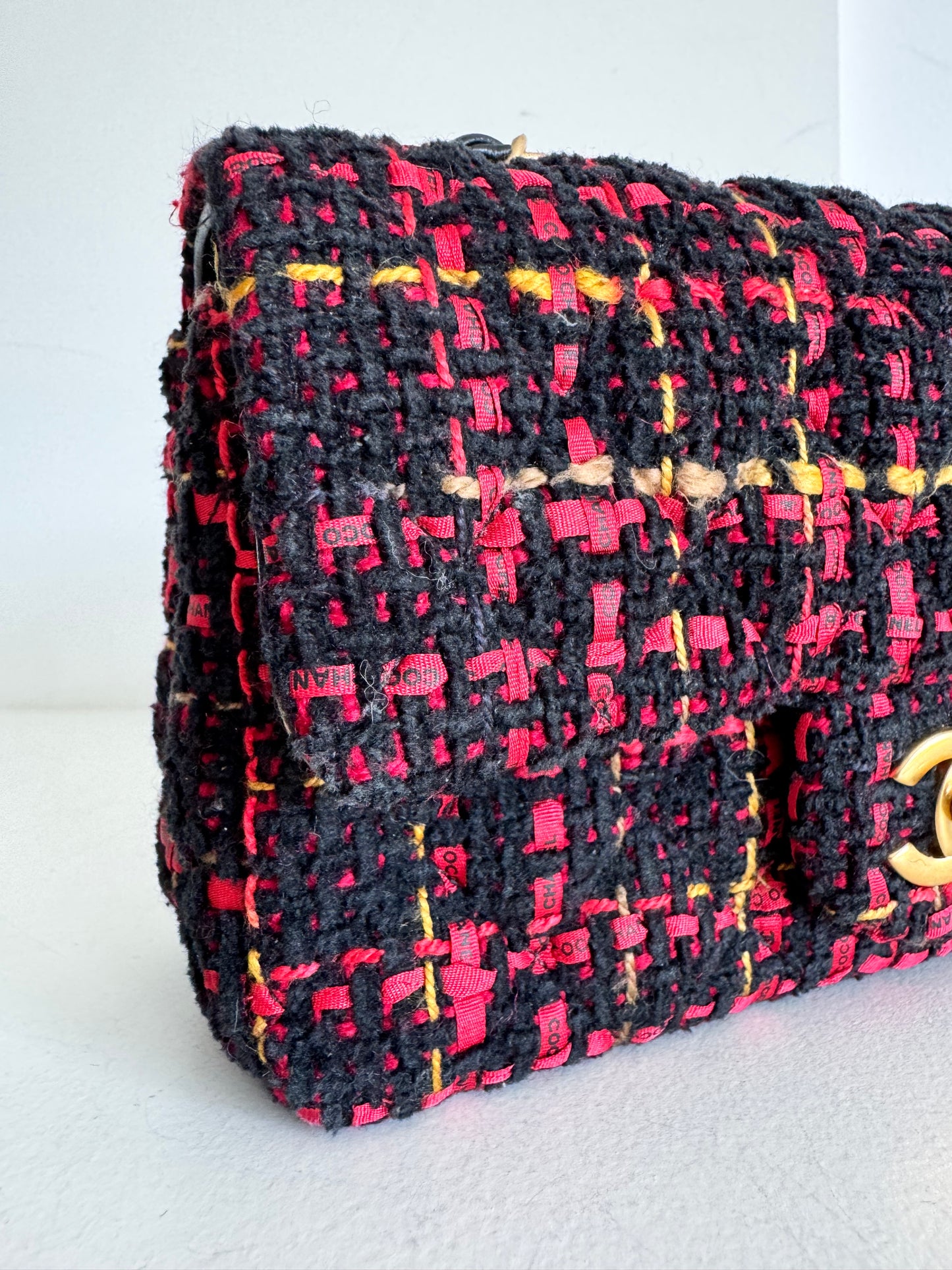 Chanel Mini Rectangular Flap Bag in multi-color tweed