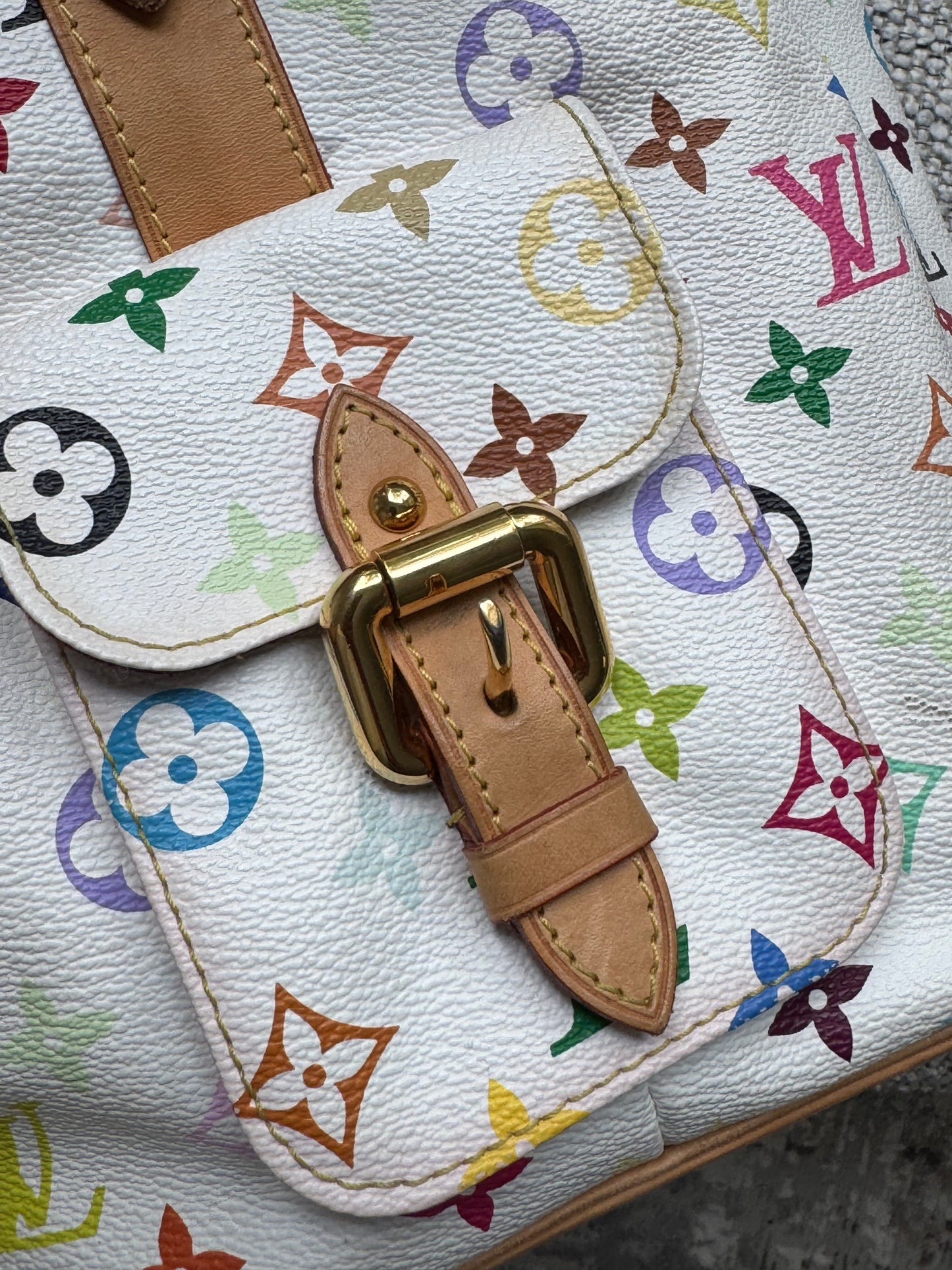 Louis Vuitton x Takashi Murakami White Monogram Multicolore Petit Noé