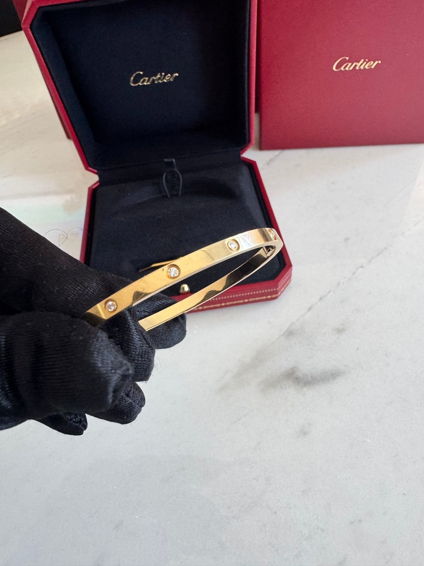 Cartier love bracelet small model 10 diamonds