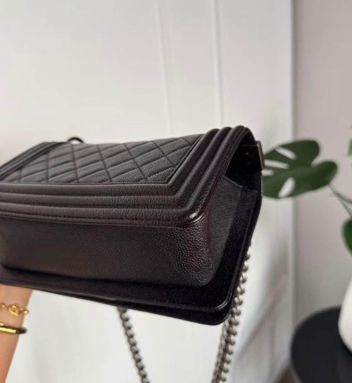 Chanel small caviar ruthenium hardware