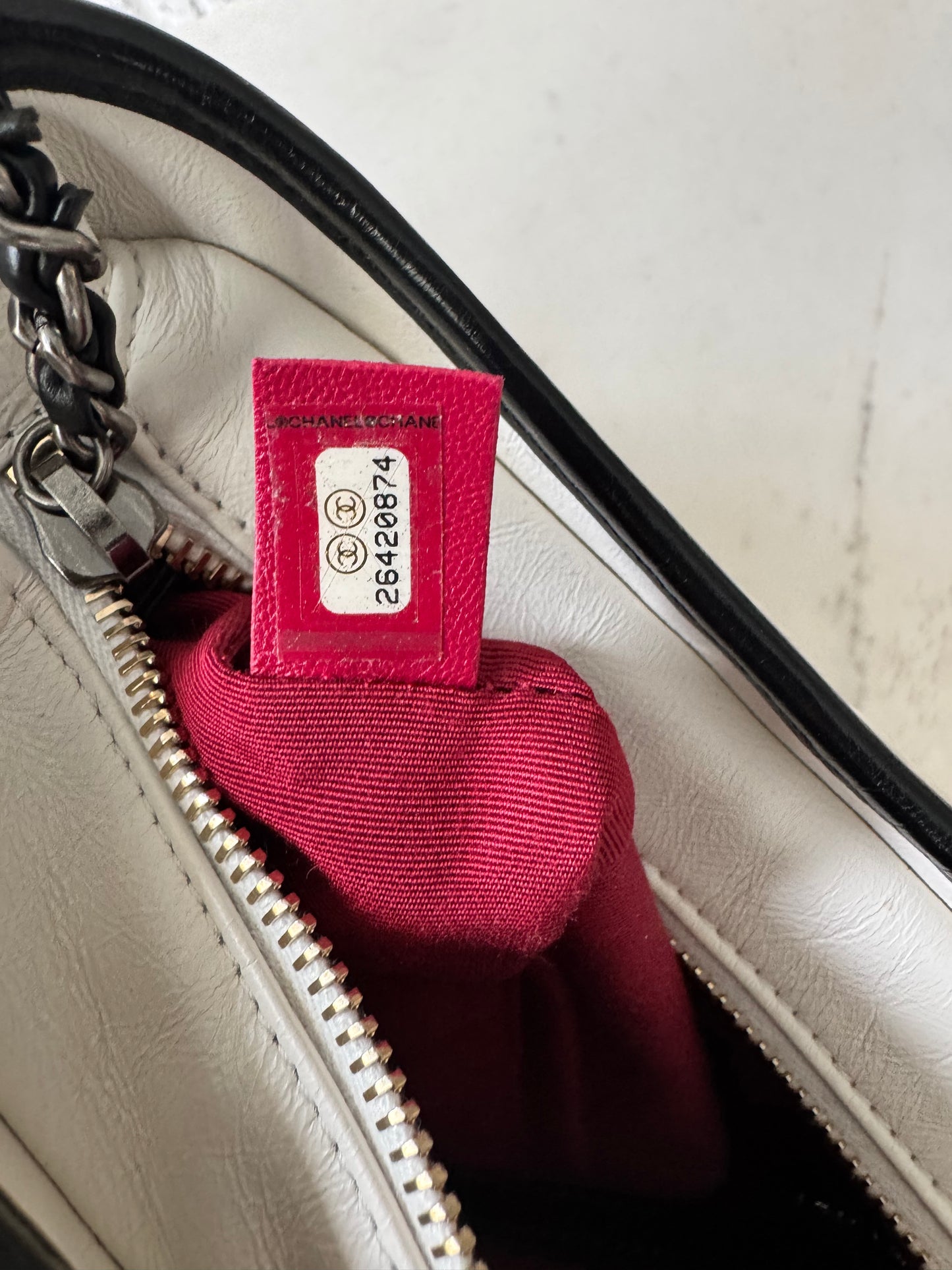 Chanel Gabrielle Hobo Small White Calfskin