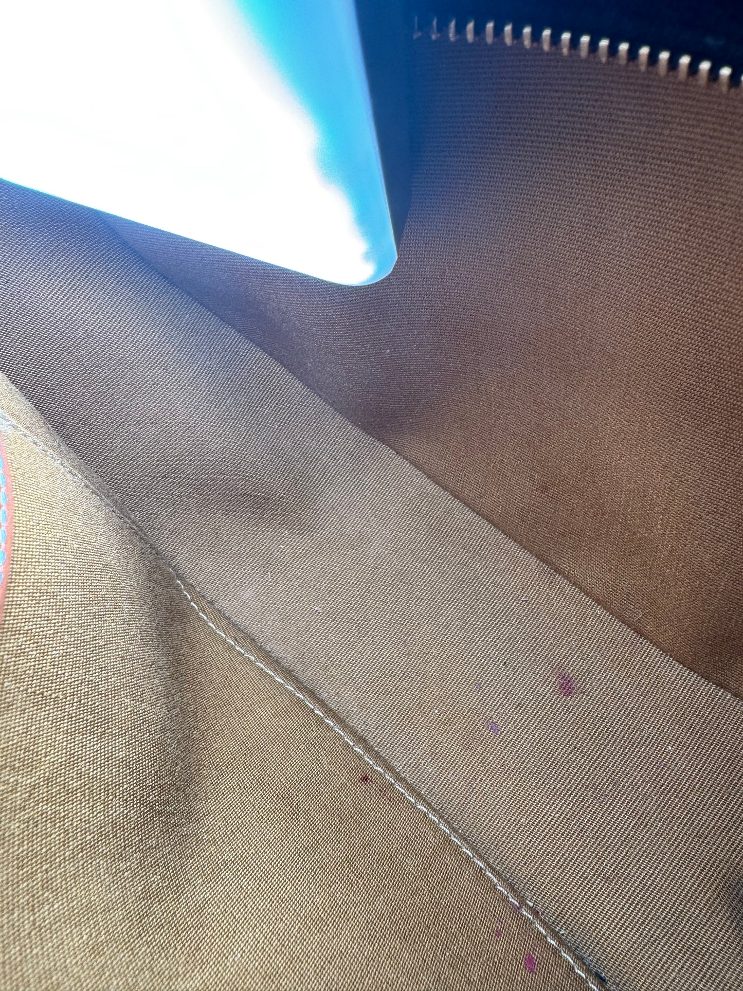 Celine Triomphe Canvas Calfskin Ava Shoulder Bag Tan