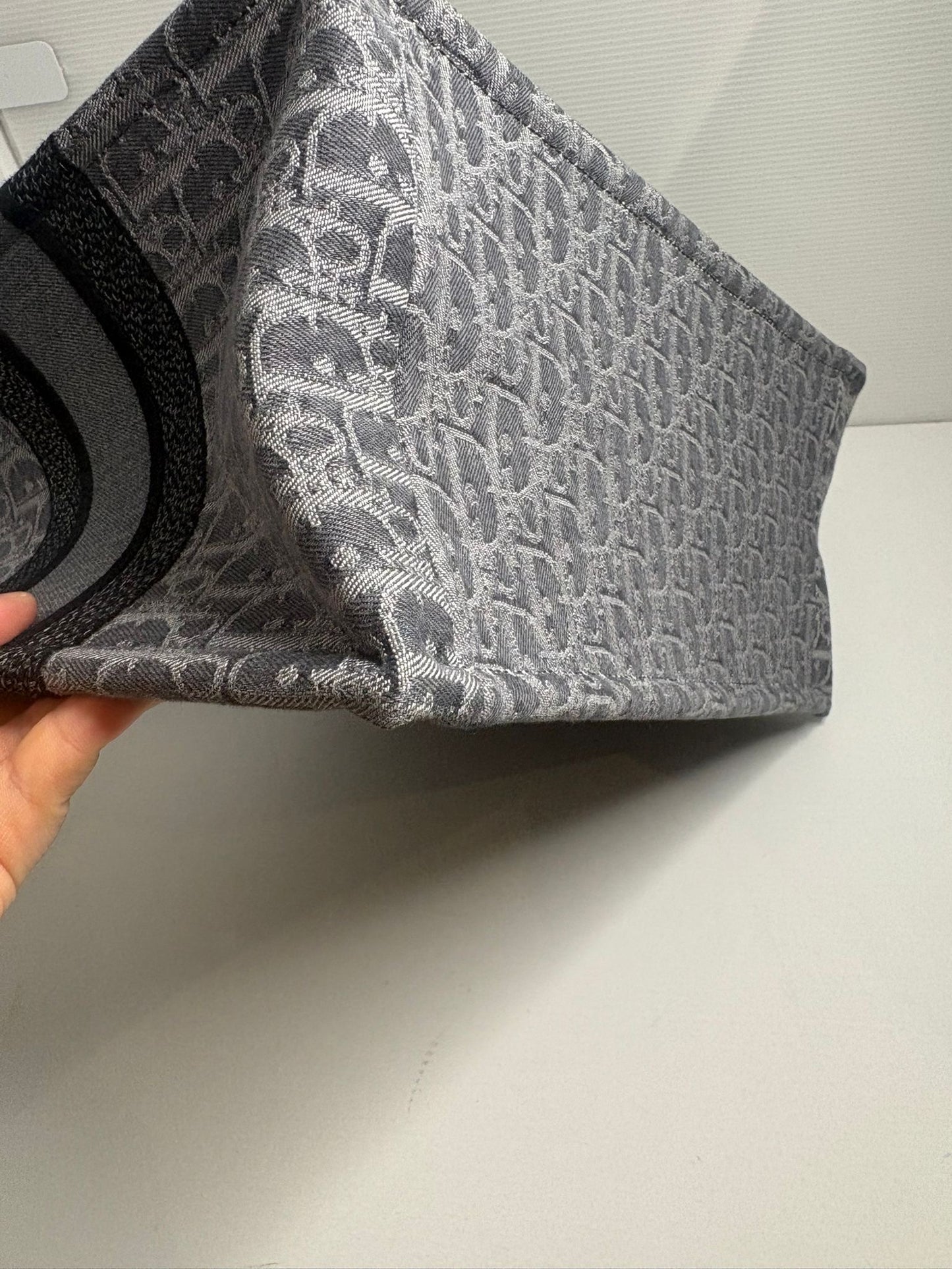 Christian Dior Medium Book Tote Oblique Grey
